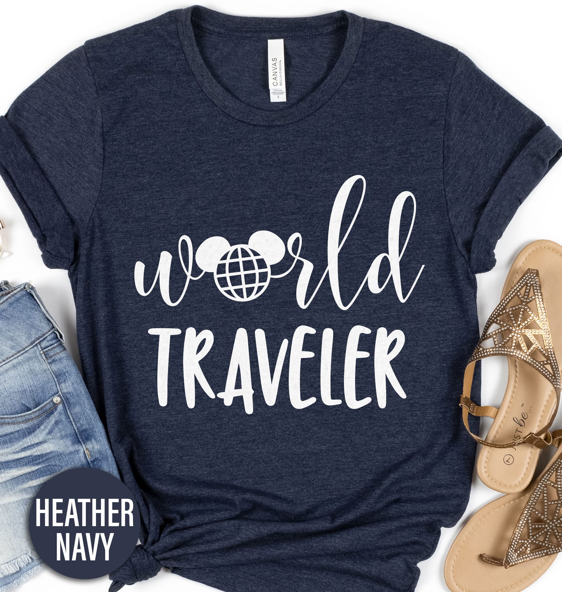 Mickey's World Traveler Shirt Disney Vacation Shirts Embark on magical adventures with Mickey's World Traveler Shirt from VacationShirts.com! Perfect for Disney vacations, this custom Mickey travel top features personalized designs, making it a unique souvenir. Ideal for family trips, match in style with our Disney theme park outfits. Capture the spirit of exploration in this Mickey adventure clothing!