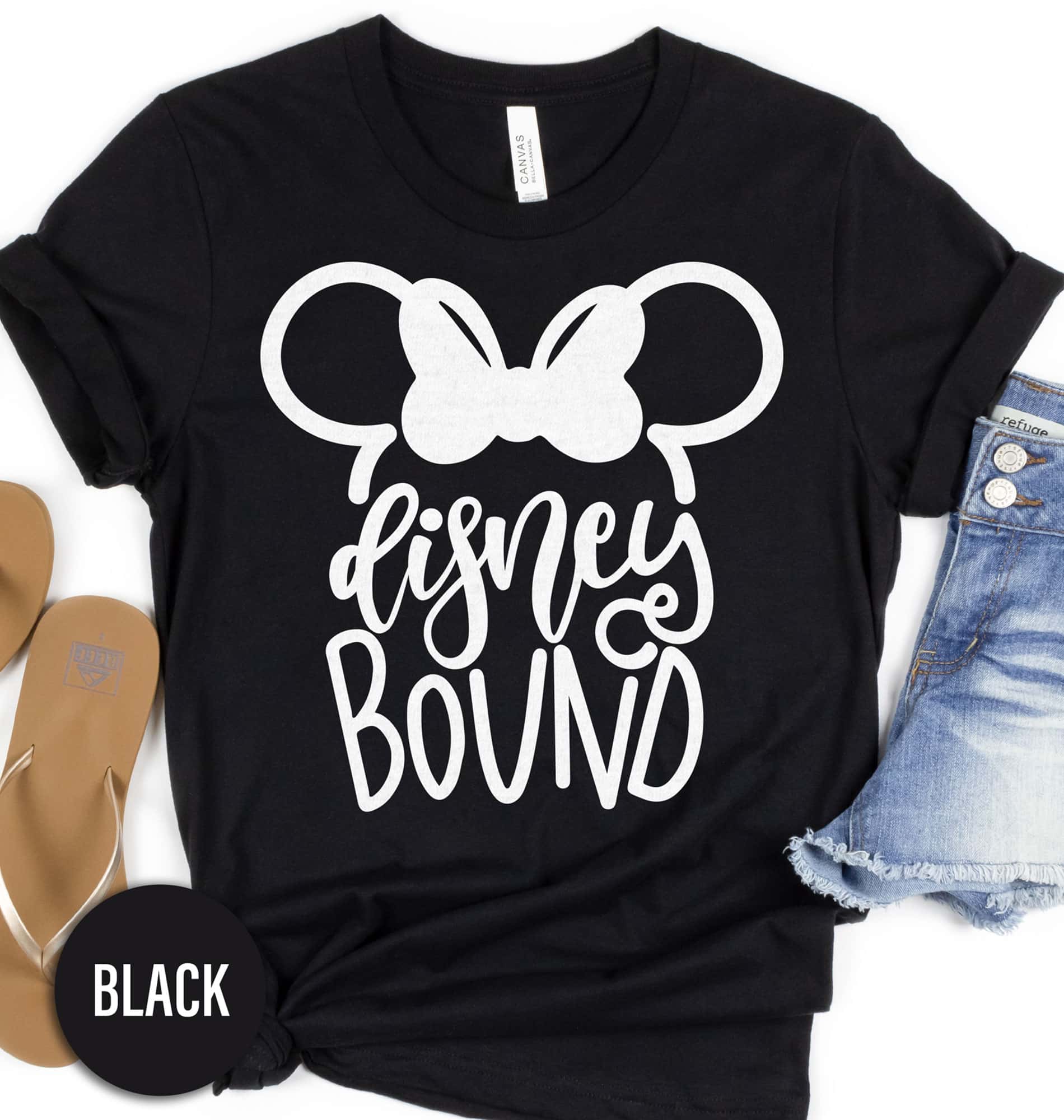 MInnie's Disney Bound Shirt Disney Vacation Shirts Embrace the magic with our Minnie's Disney Bound Shirt from VacationShirts.com! Perfect for Disney family shirts, this custom Minnie T-shirt is your go-to for matching Disney trip outfits. Inspired by Minnie Mouse outfit ideas, it's ideal for any Disney park adventure. Showcase your Minnie-inspired fashion in style!