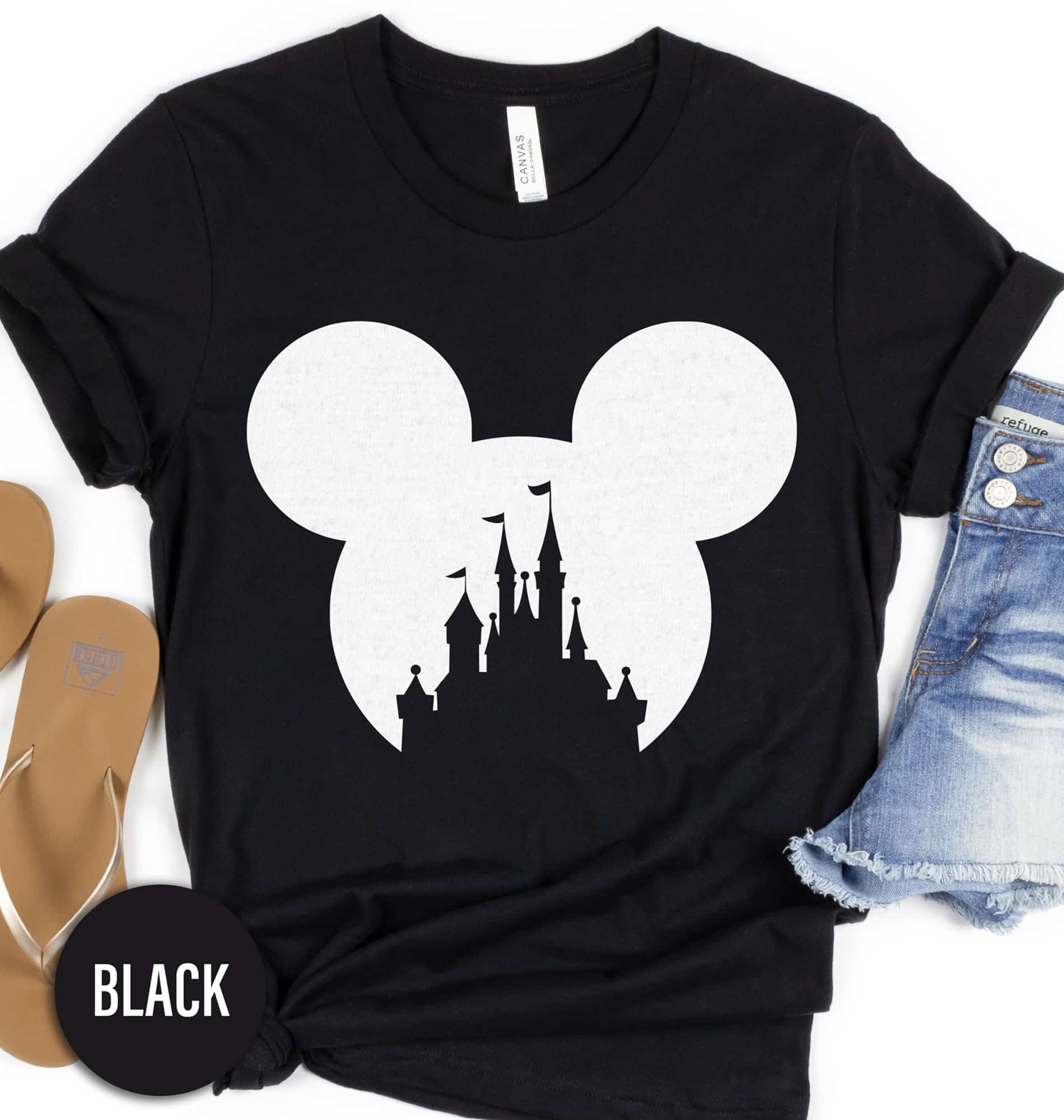Mickey's Castle Shirt Disney Vacation Shirts Embark on a magical journey with our Mickey's Castle Shirt from VacationShirts.com. Featuring a stunning Mickey silhouette against the iconic Disney Castle, this tee is perfect for any Disney vacation. Personalize it for a unique touch, making it an unforgettable Disney World souvenir. Ideal for the whole family's trip!