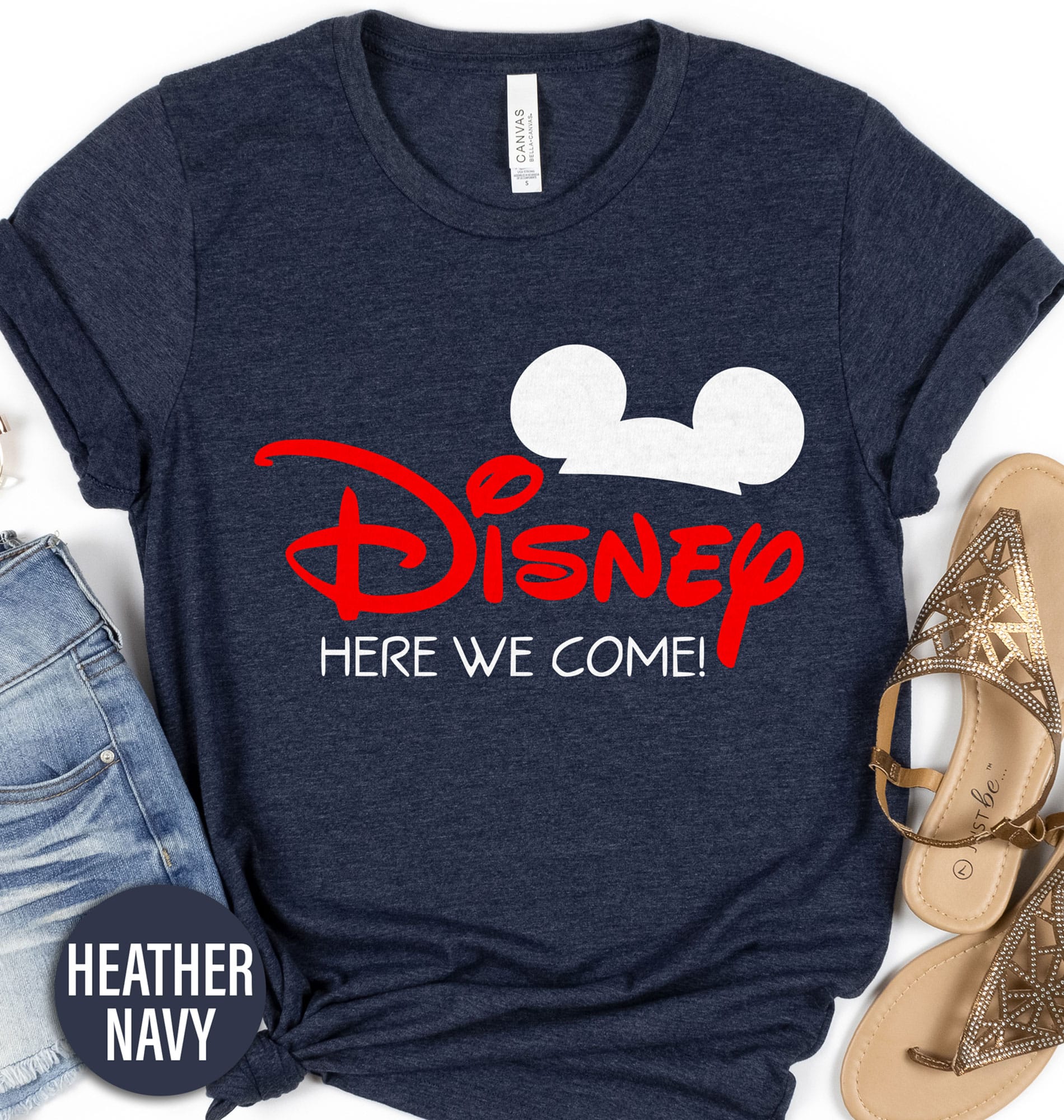 Disney Here We Come Shirt Disney Vacation Shirts Embark on a magical journey with our 'Disney Here We Come' Shirt from VacationShirts.com! Perfect for Disney Family Vacations, these custom, matching tees add a personalized touch to your Disney Trip 2023. Ideal for both Disney World and Disneyland adventures, our Disney Bound Shirts unite groups in style and excitement!