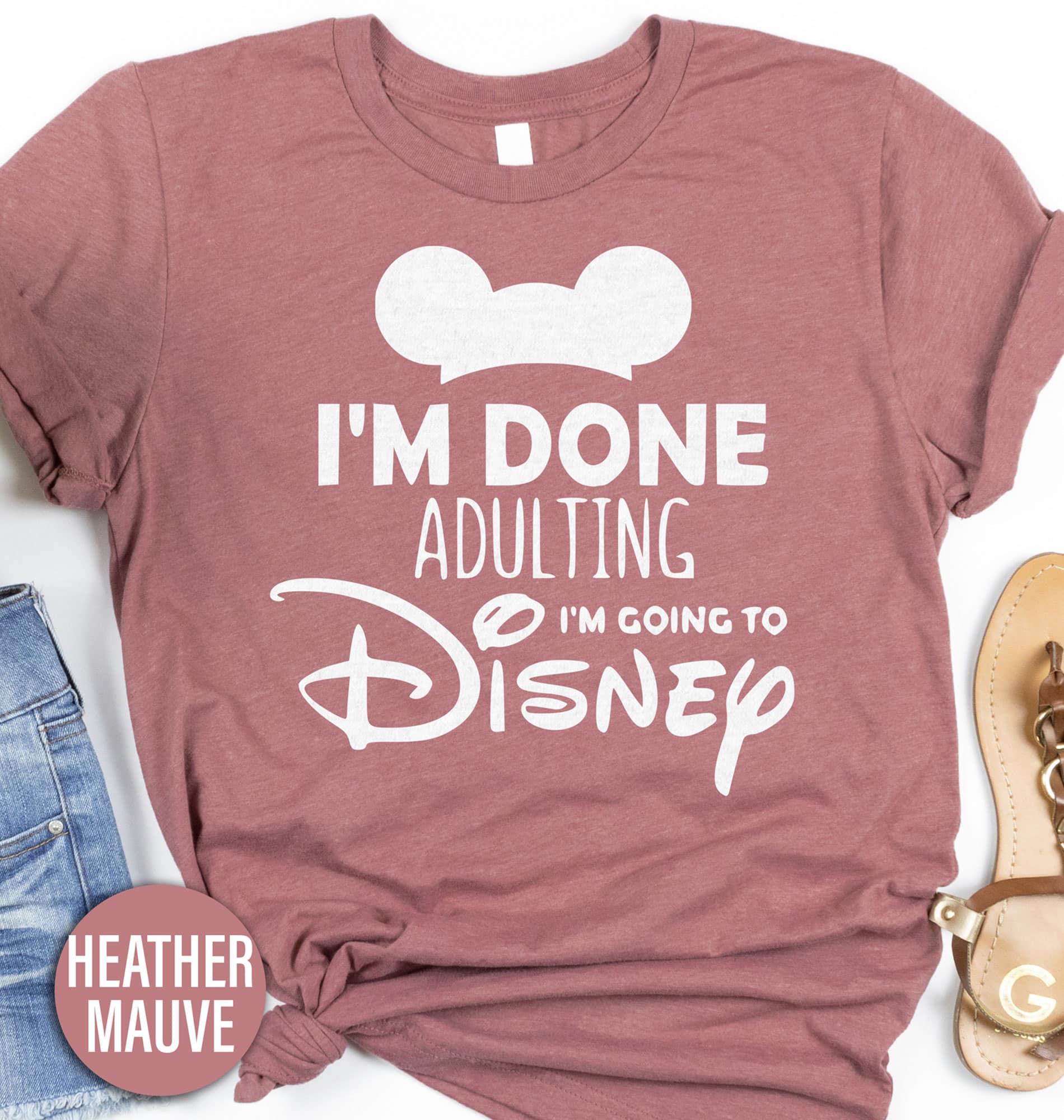 I'm Done Adulting Disney Shirt Disney Vacation Shirts Embrace your playful side with our "I'm Done Adulting, Let's Go To Disney" shirt from VacationShirts.com. Perfect for Disney vacations or simply showcasing your love for the magic, this adult Disney apparel combines humor and style. Ideal for Disney-bound groups, it's a must-have for any Disney theme park adventure or casual wear.