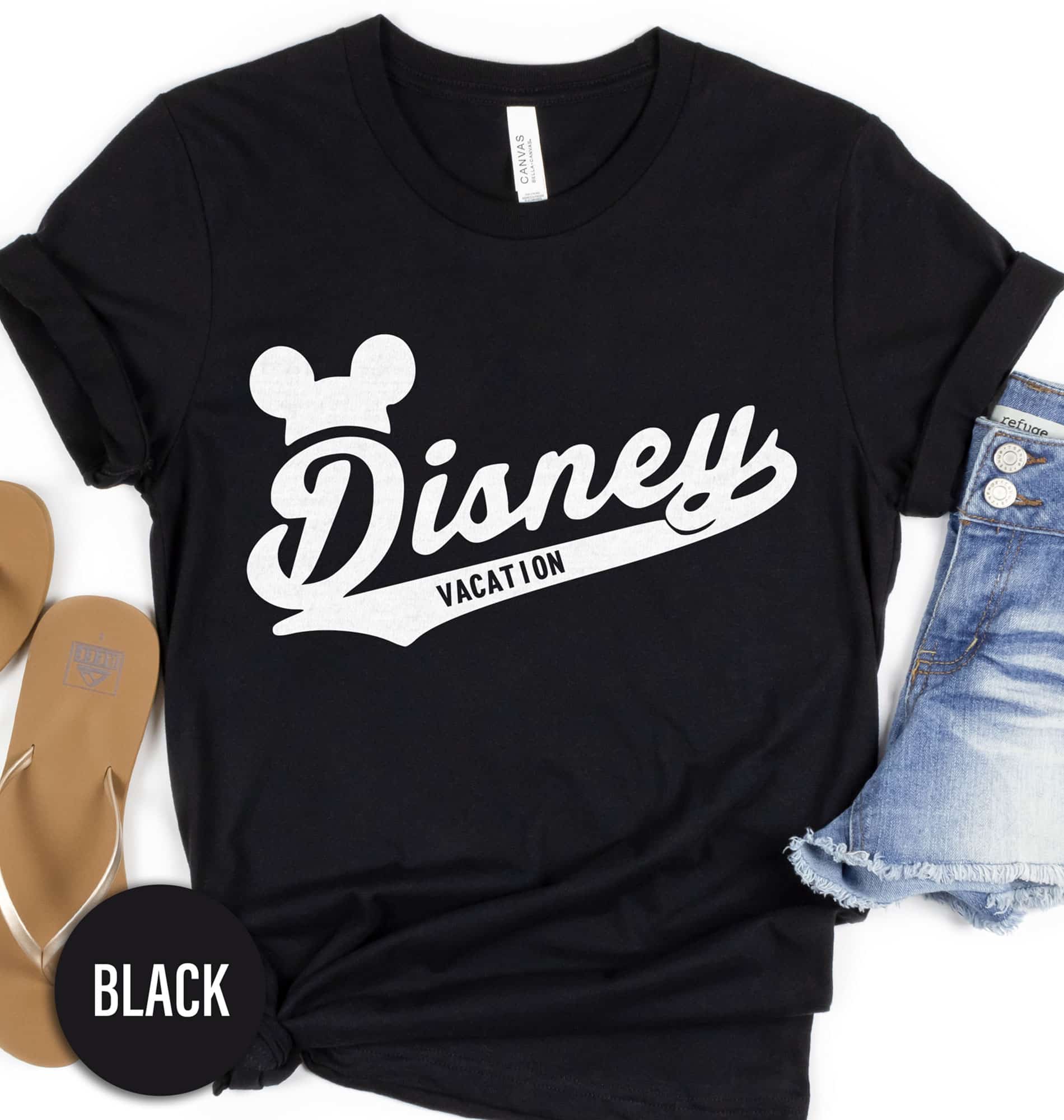 Disney Vacation Shirt Disney Vacation Shirts Experience the magic with our Disney Vacation Shirts from VacationShirts.com! Perfect for every Disney adventure, our custom, matching shirts bring your family together. Personalize your Disney trip with our unique designs for Disney World, Disneyland, and every Disney holiday. Make memories in style with our comfortable, personalized Disney tees. Ideal for group outfits!