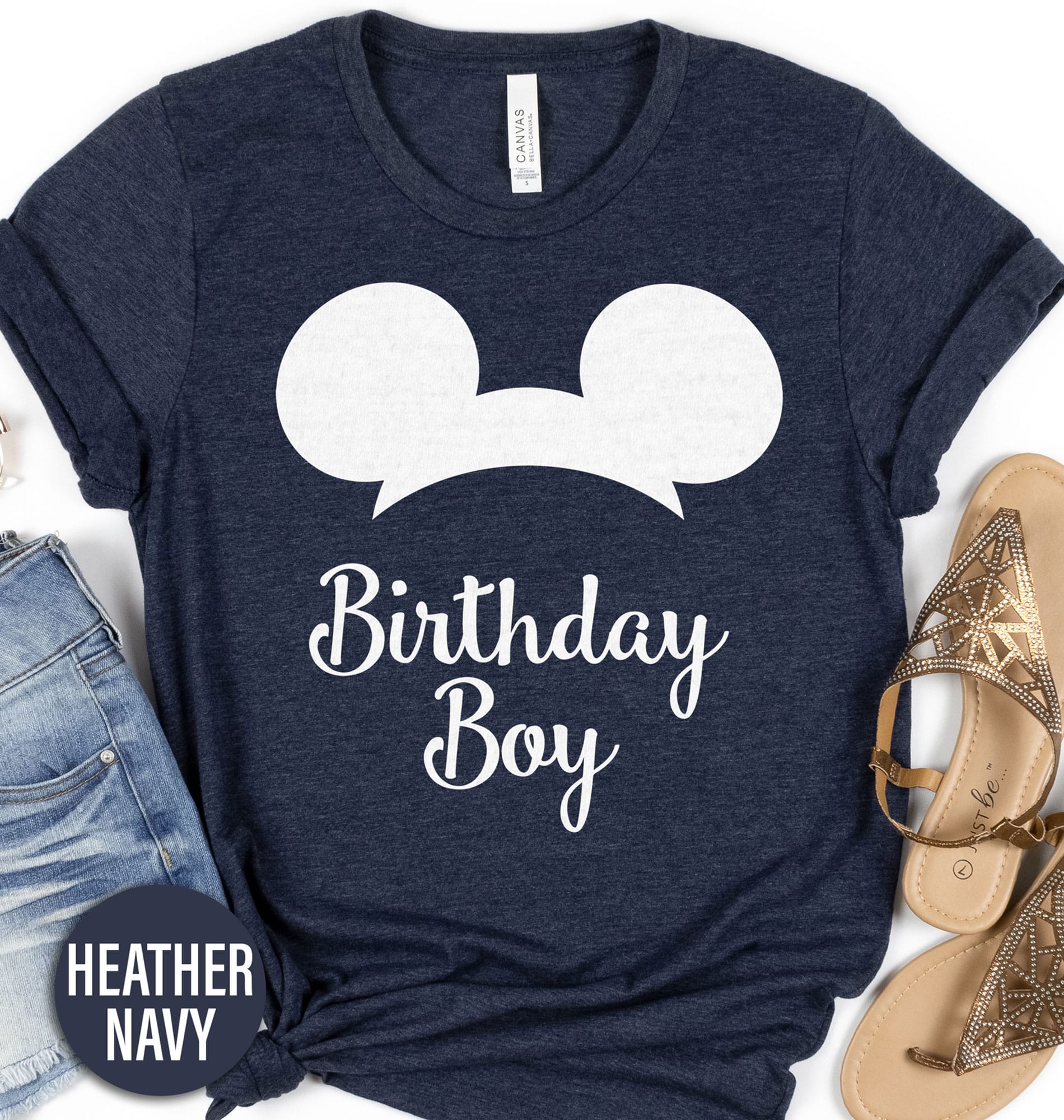 Disney Birthday Boy Shirt Disney Vacation Shirts Celebrate in magical style with our Disney Birthday Boy Shirt! Featuring beloved Mickey Mouse, this custom Disney Birthday Tee is the perfect Boys Disney Party Outfit. Personalize it for an unforgettable Disney Birthday Outfit Boy experience. Ideal for toddlers to kids, make their day special with this enchanting Disney Character Birthday Shirt.