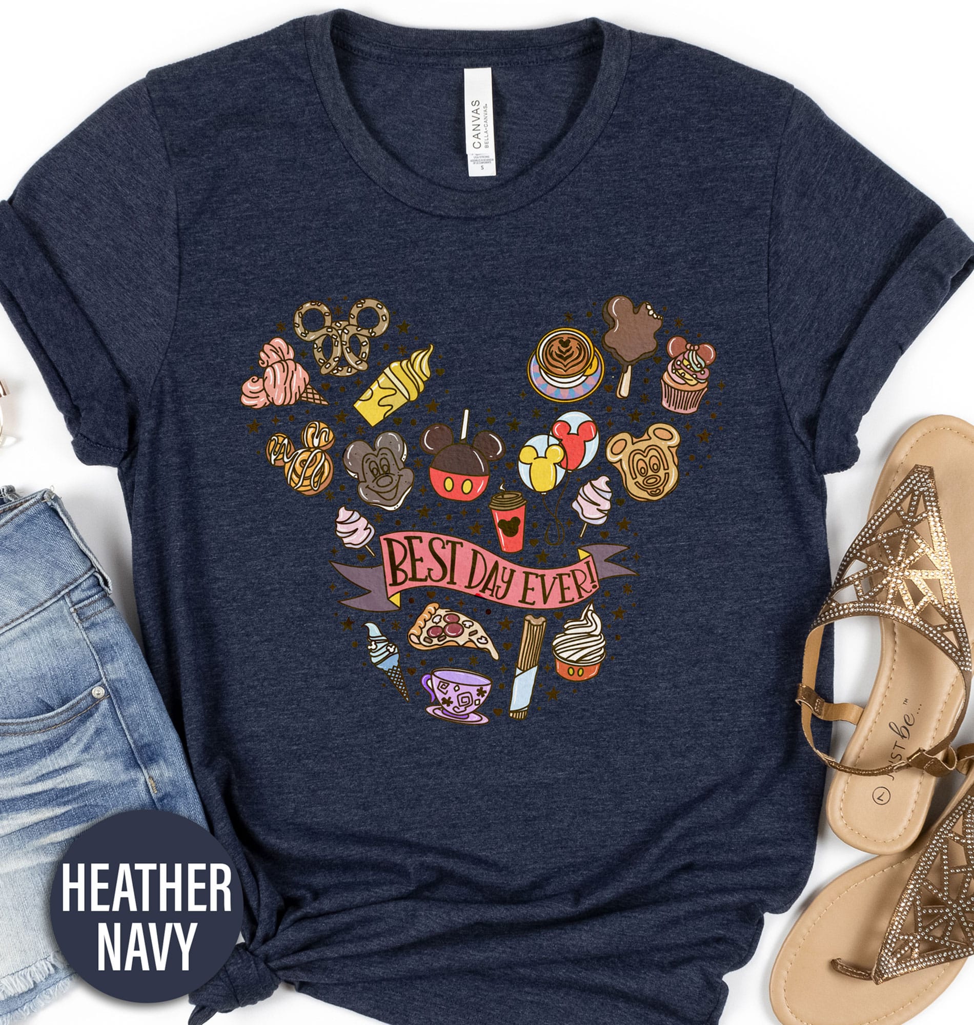Best Day Ever Treats Shirt Disney Vacation Shirts Experience magic with our Best Day Ever Treats Shirt, perfect for Disney enthusiasts! This adorable Disney Food Clothing, featuring iconic Theme Park Snacks, is a must-have for your Disneyland or Disneyworld trip. Ideal for family matching, this Cute Disney Treats T-Shirt is the ultimate Disney Lover Gift Idea. Make every vacation memorable!
