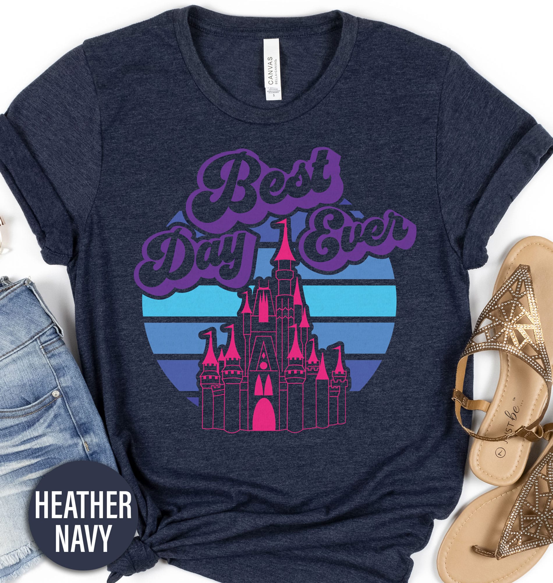 Disney Best Day Ever Castle Shirt Disney Vacation Shirts Experience the magic with our Disney Best Day Ever Castle Shirt from VacationShirts.com! Perfect for your Disney trip, this custom tee features the iconic Disney Princess Castle, making it a must-have for family matching Disney shirts. Embrace the enchantment of Magic Kingdom in style with our Disney Park Apparel.