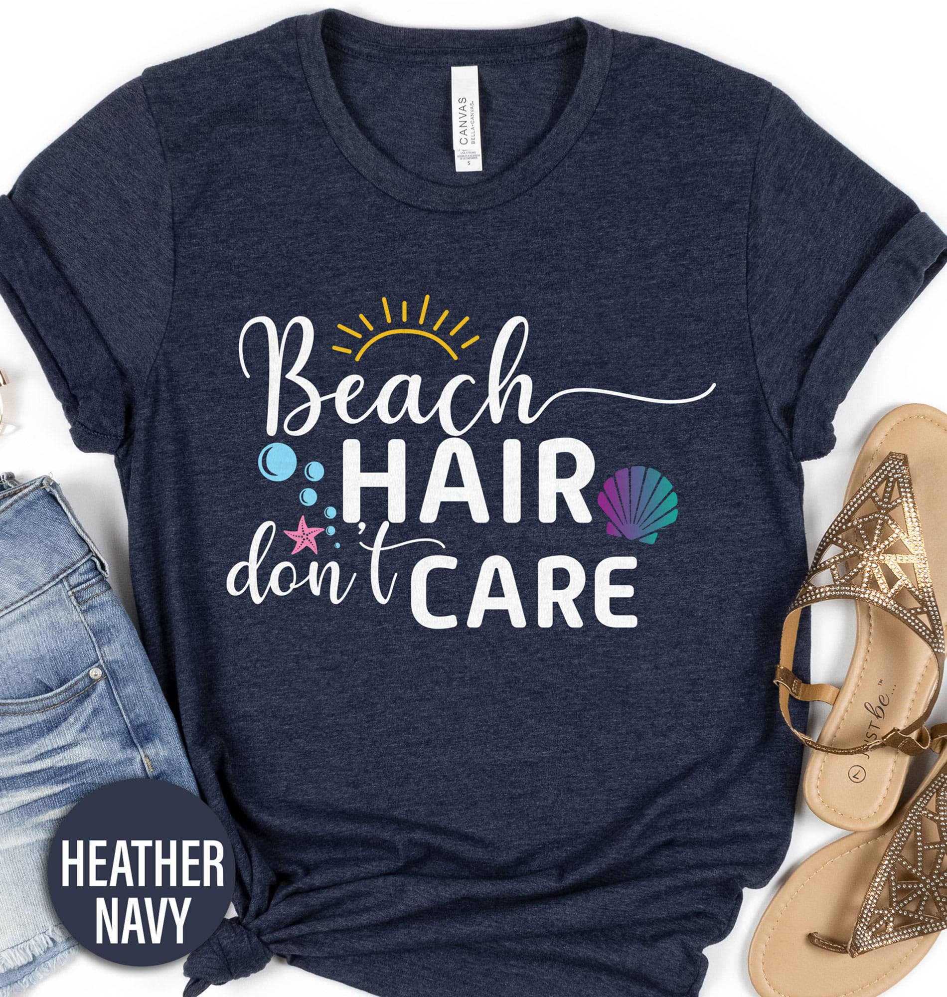 Beach Hair Don't Care Shirt Beach Vacation The Beach Hair Don't Care Shirt comes in many different styles and colors.