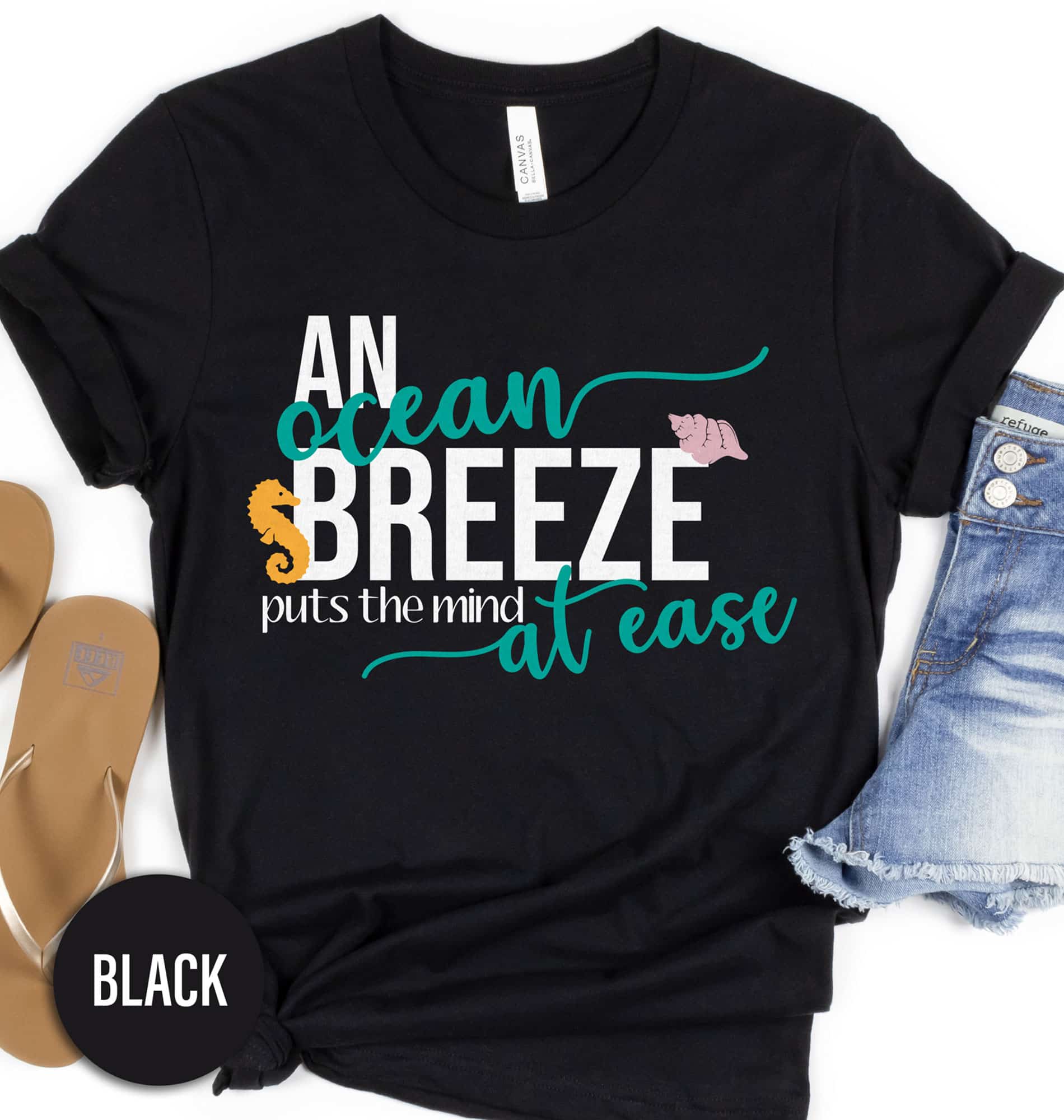 An Ocean Breeze Puts the Mind at Ease Shirt Beach Vacation The An Ocean Breeze Puts the Mind at Ease Shirt comes in many different styles and colors.