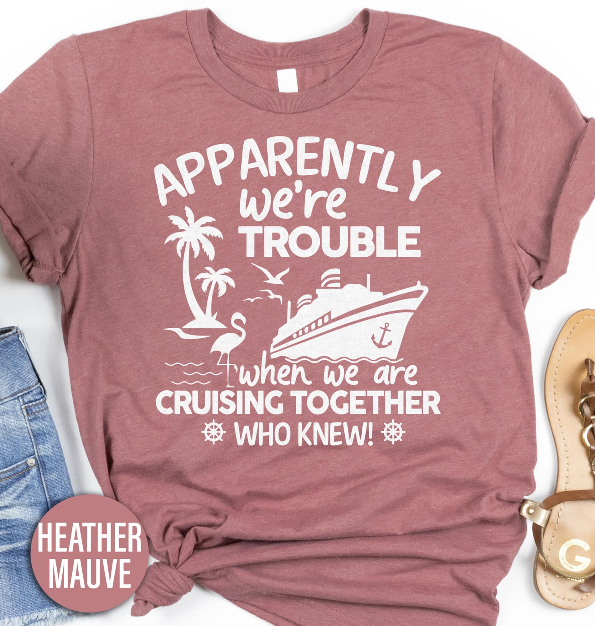 We're Trouble Together Cruise Tee Cruise Vacation Shirts Shop the Latest We're Trouble Together Cruise Tee - Perfect for Your Next Adventure