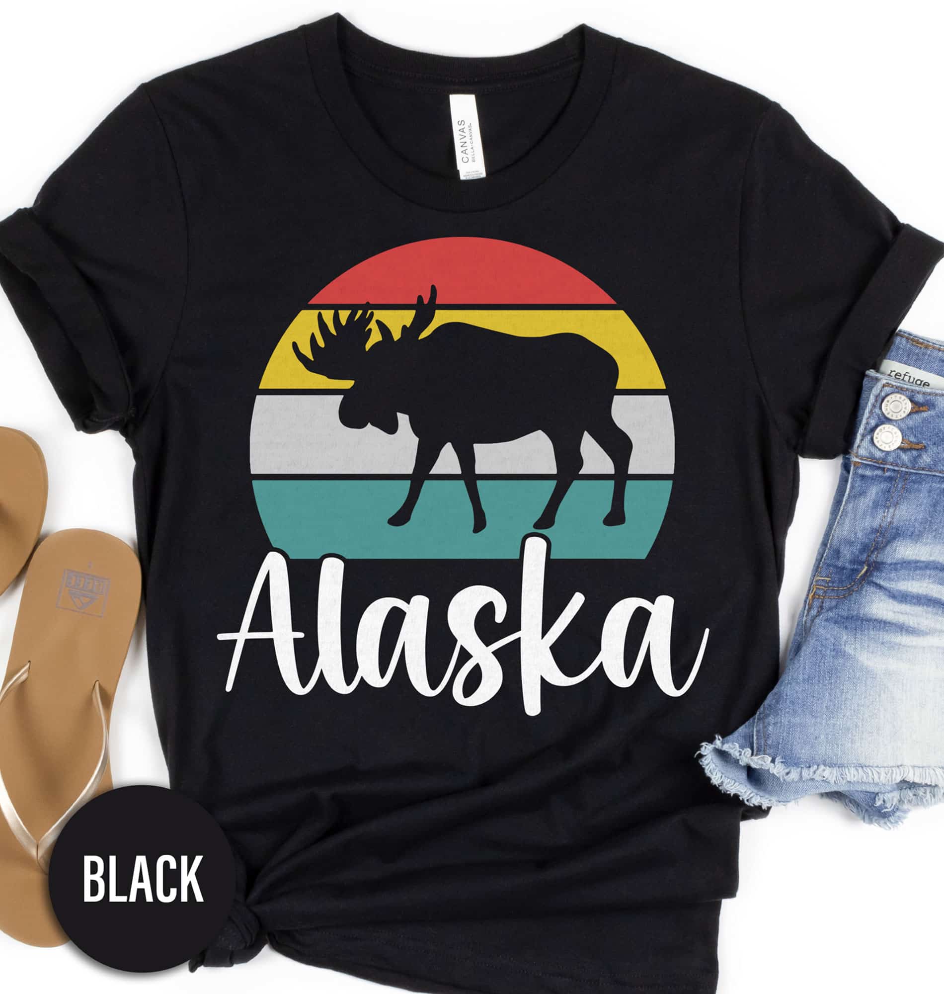 Alaska Moose Calligraphy Tee Alaska Vacation Shirts Shop the Best Alaska Moose Calligraphy Tee