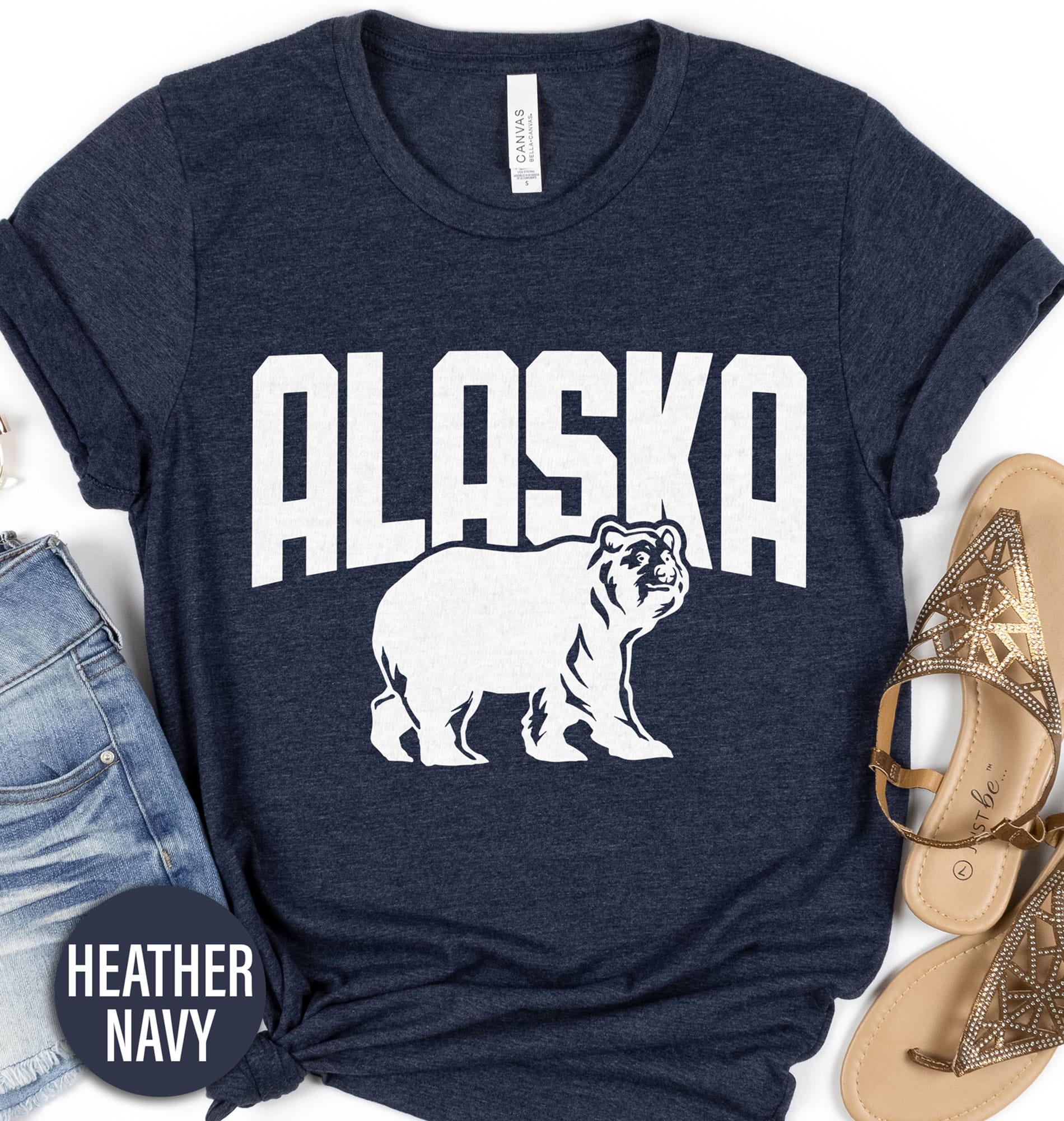 Alaska Bear Bold Tee Alaska Vacation Shirts Shop the Best Alaska Bear Bold Tees Online - Free Shipping Available