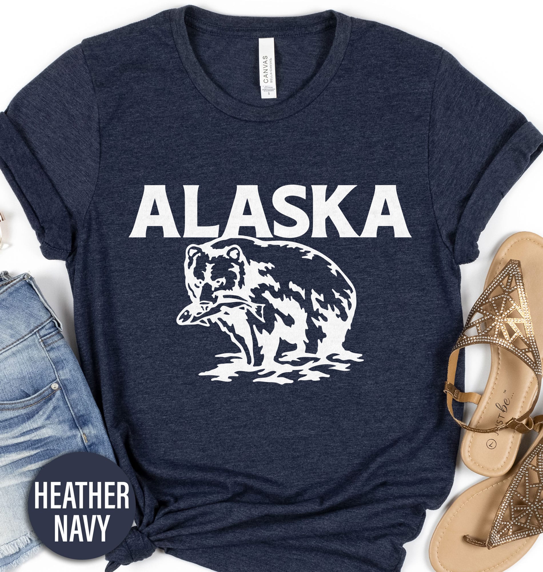 Alaska Bear Fish Tee Alaska Vacation Shirts Shop the Best Alaska Bear Fish Tee Online