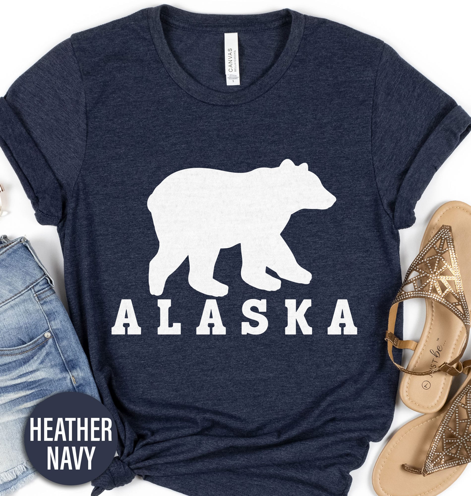 Alaska Bear Sillouhette Tee Alaska Vacation Shirts Shop the Best Alaska Bear Silhouette Tees Online