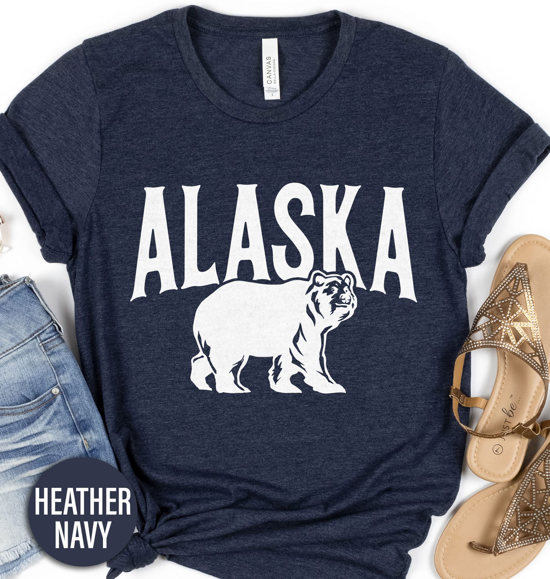Alaska Bear Calligraphy Outline Tee Alaska Vacation Shirts Shop the Alaska Bear Calligraphy Outline Tee - Unique and Stylish Design