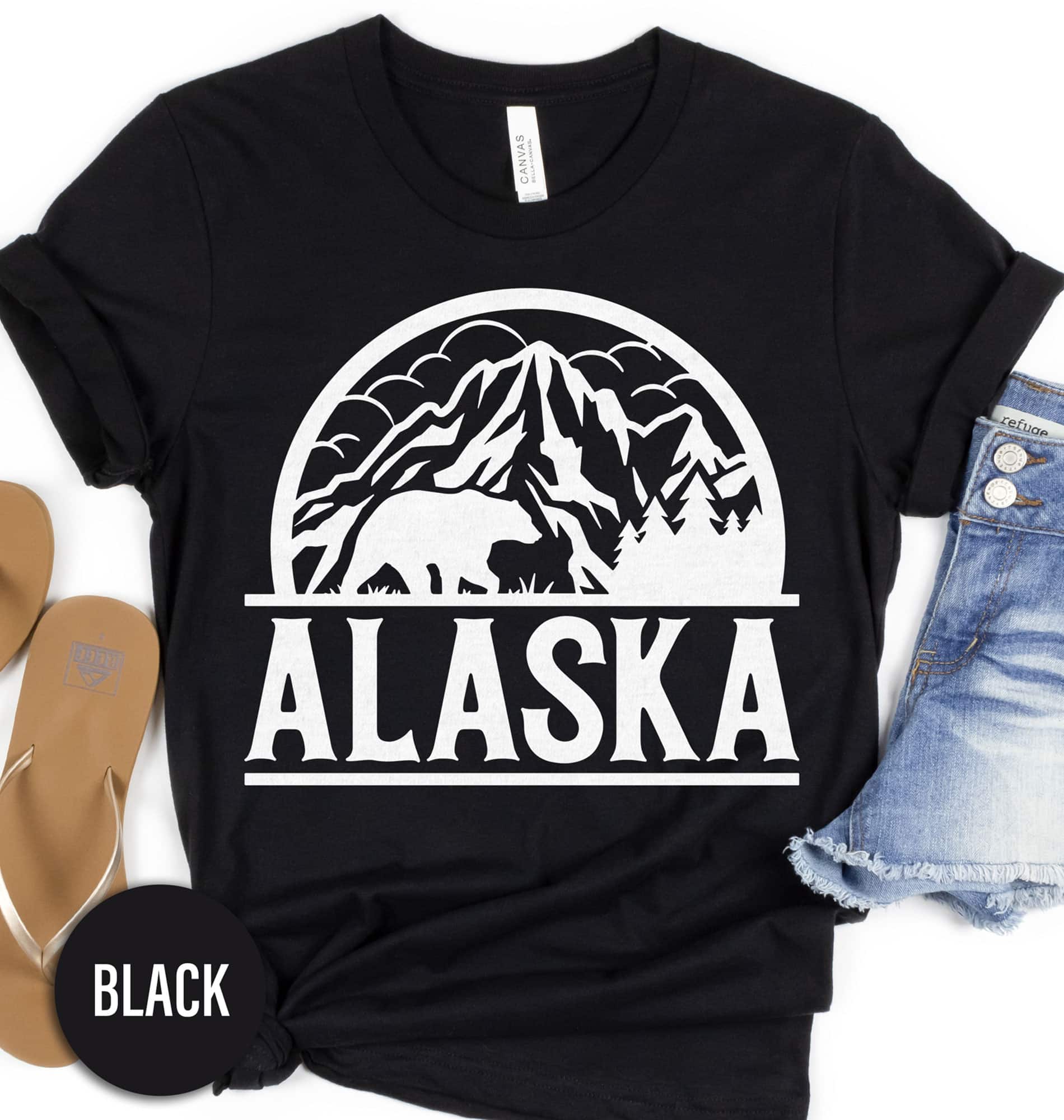 Alaska Mountains Bear Nature Tee Alaska Vacation Shirts Shop the Best Alaska Mountains Bear Nature Tee