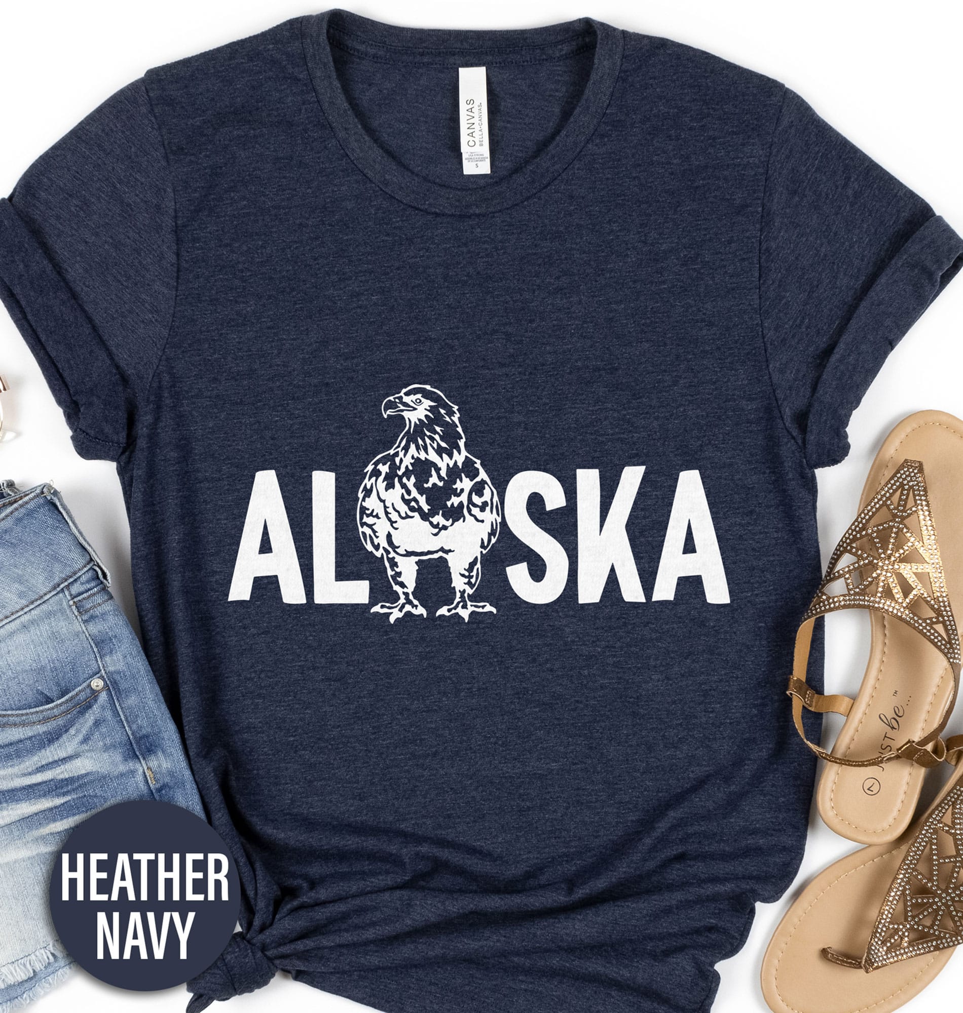 Alaska Bald Eagle Font Tee Alaska Vacation Shirts Shop the Best Alaska Bald Eagle Font Tee Online - Free Shipping Available