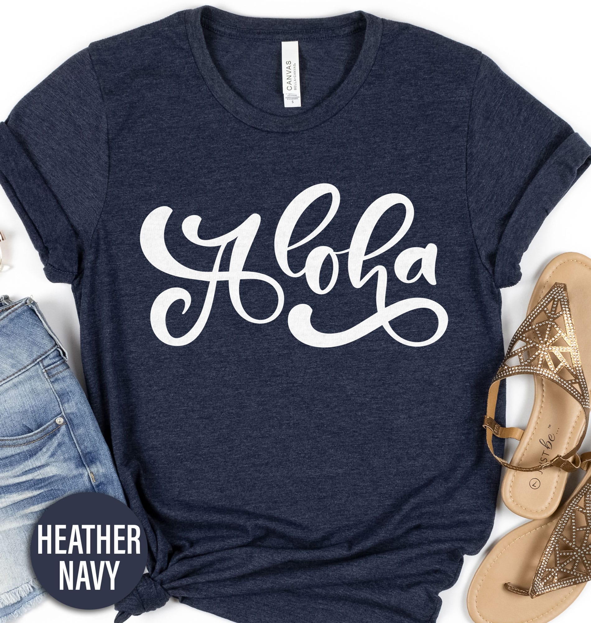 Aloha Wavy Calligraphy Hawaii Tee Hawaii Vacation Shirts Aloha Wavy Calligraphy Hawaii Tee - Shop the Best Hawaiian-Inspired Clothing Online