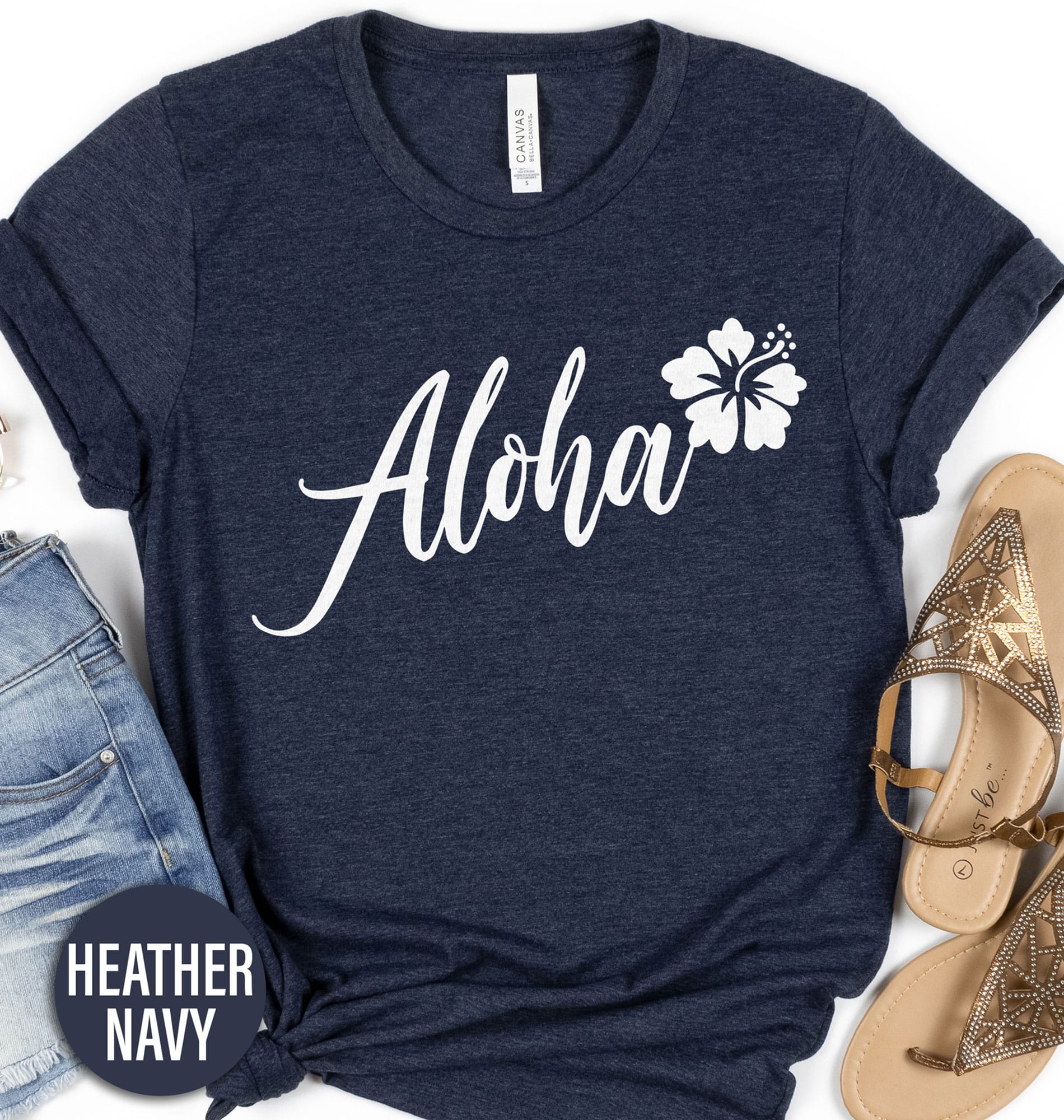 Aloha Hibiscus Calligraphy Flower Tee Hawaii Vacation Shirts Shop the Aloha Hibiscus Calligraphy Flower Tee - Unique and Stylish Hawaiian-inspired Design