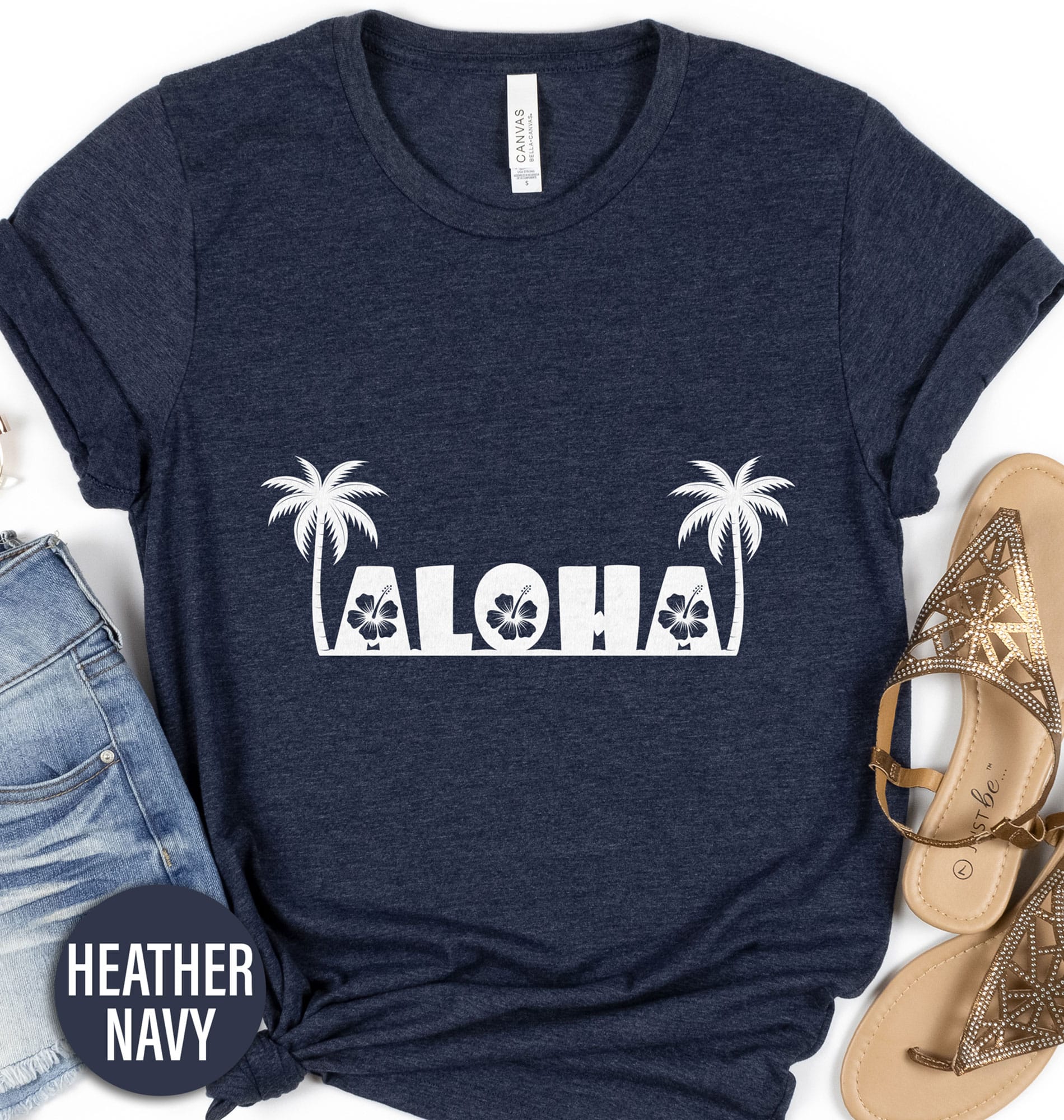 Aloha Hibiscus Palm Tree Hawaii Tee Hawaii Vacation Shirts Shop the Best Aloha Hibiscus Palm Tree Hawaii Tee Online - Free Shipping Available