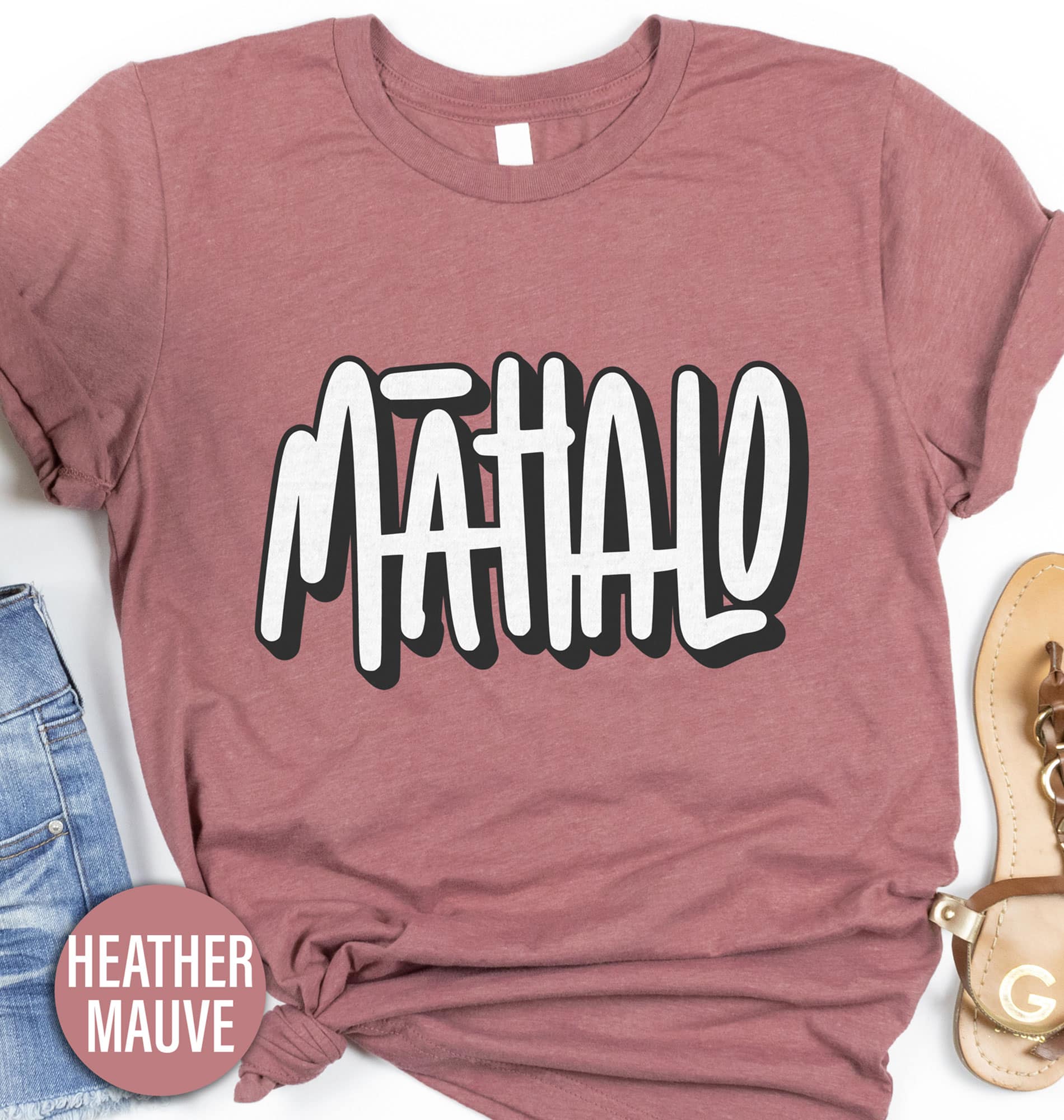 Mahalo Art Calligraphy Hawaii Tee Hawaii Vacation Shirts Shop the Best Calligraphy Hawaii Tee at Mahalo Art - Free Shipping Available