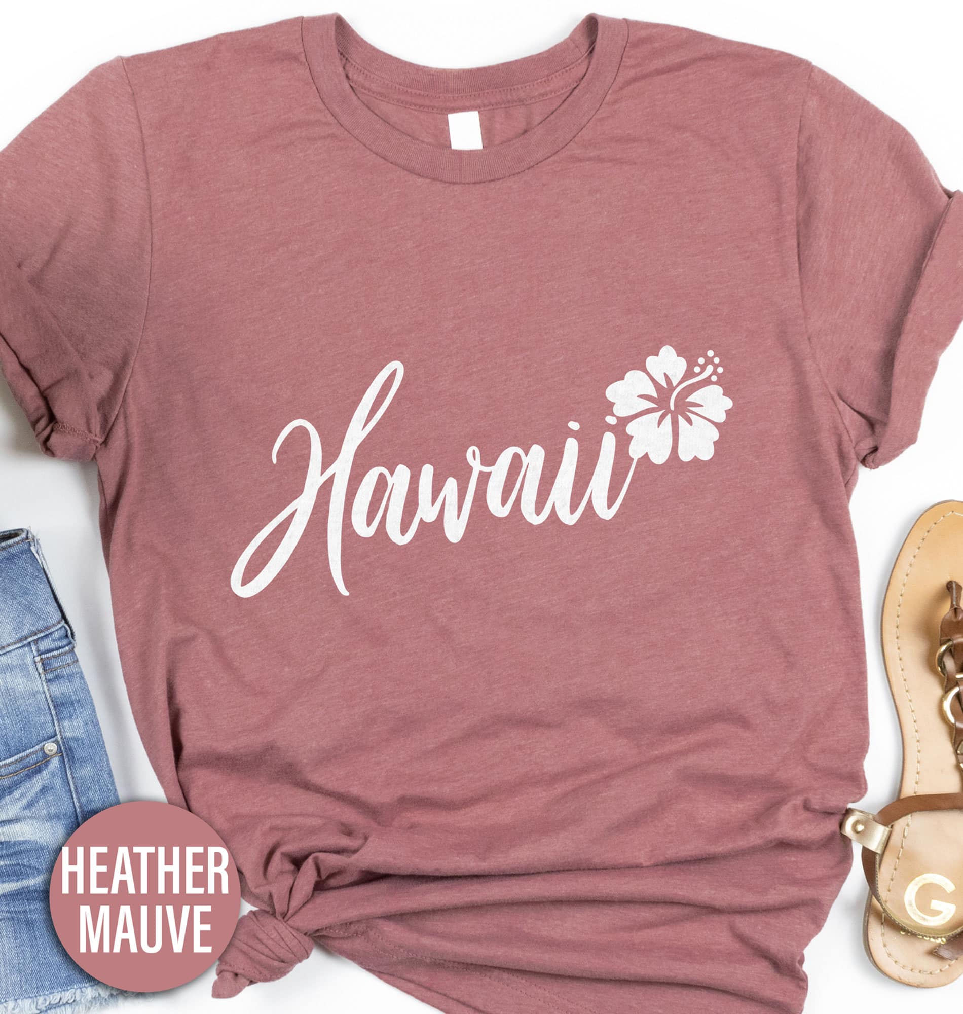 Hawaii Hibiscus Flower Calligraphy Tee Hawaii Vacation Shirts Hawaii Hibiscus Flower Calligraphy Tee - Shop Now for Unique and Stylish Apparel