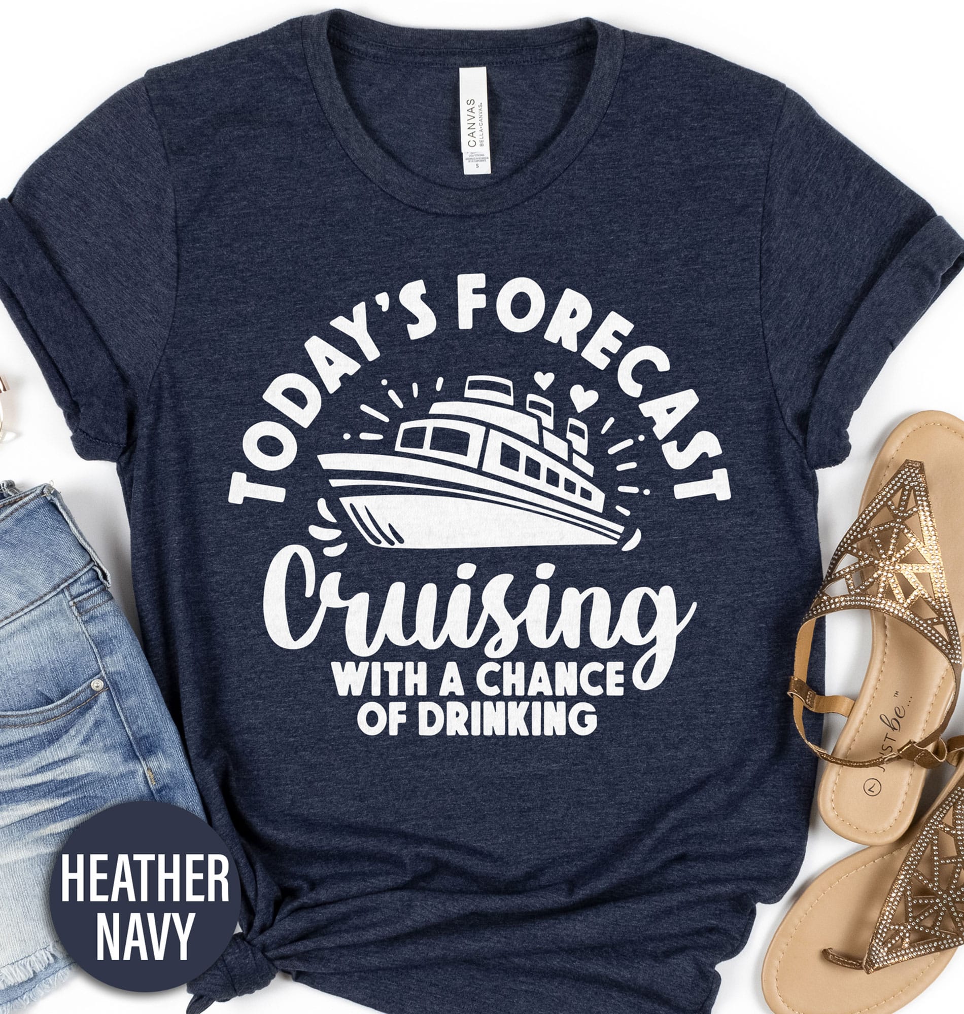 Todays Forecast Cruise Drinking Tee Cruise Vacation Shirts Shop Today's Forecast Cruise Drinking Tee - Perfect for Your Next Vacation