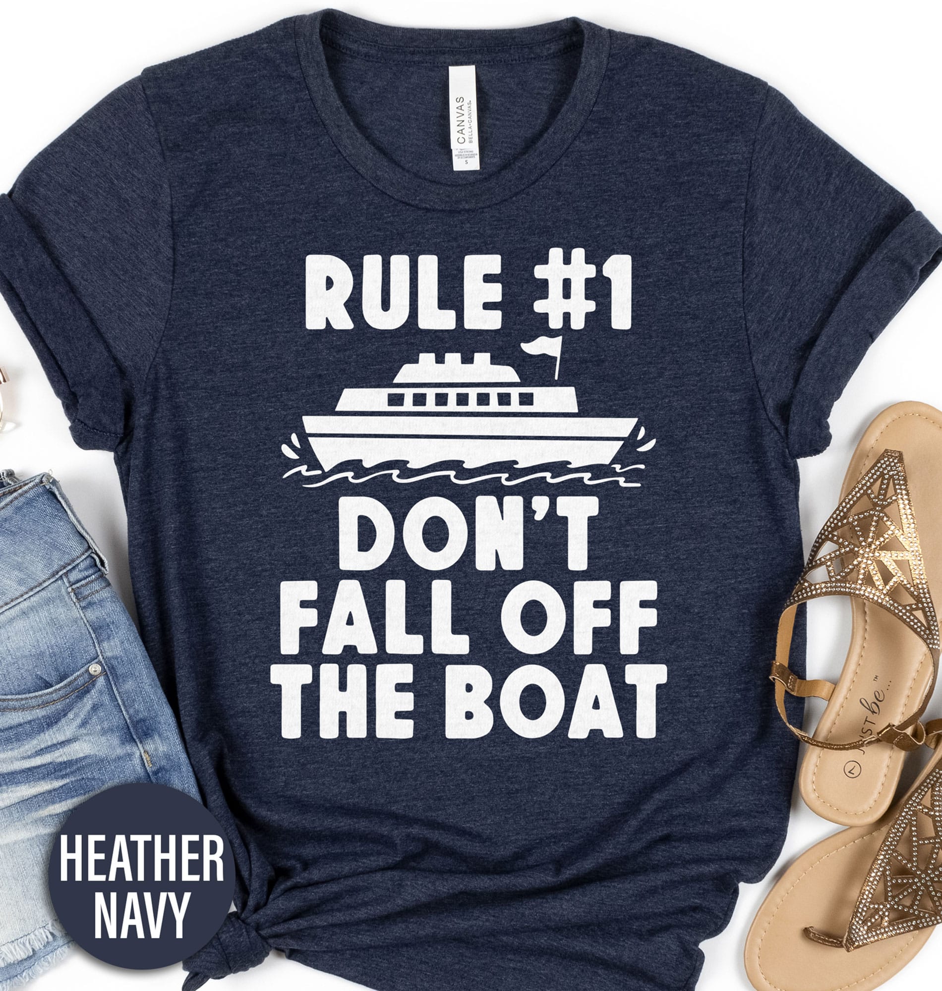 Cruise Rule Dont Fall Off Tee Cruise Vacation Shirts Cruise in Style with Our Rule Don't Fall Off Tee - Shop Now