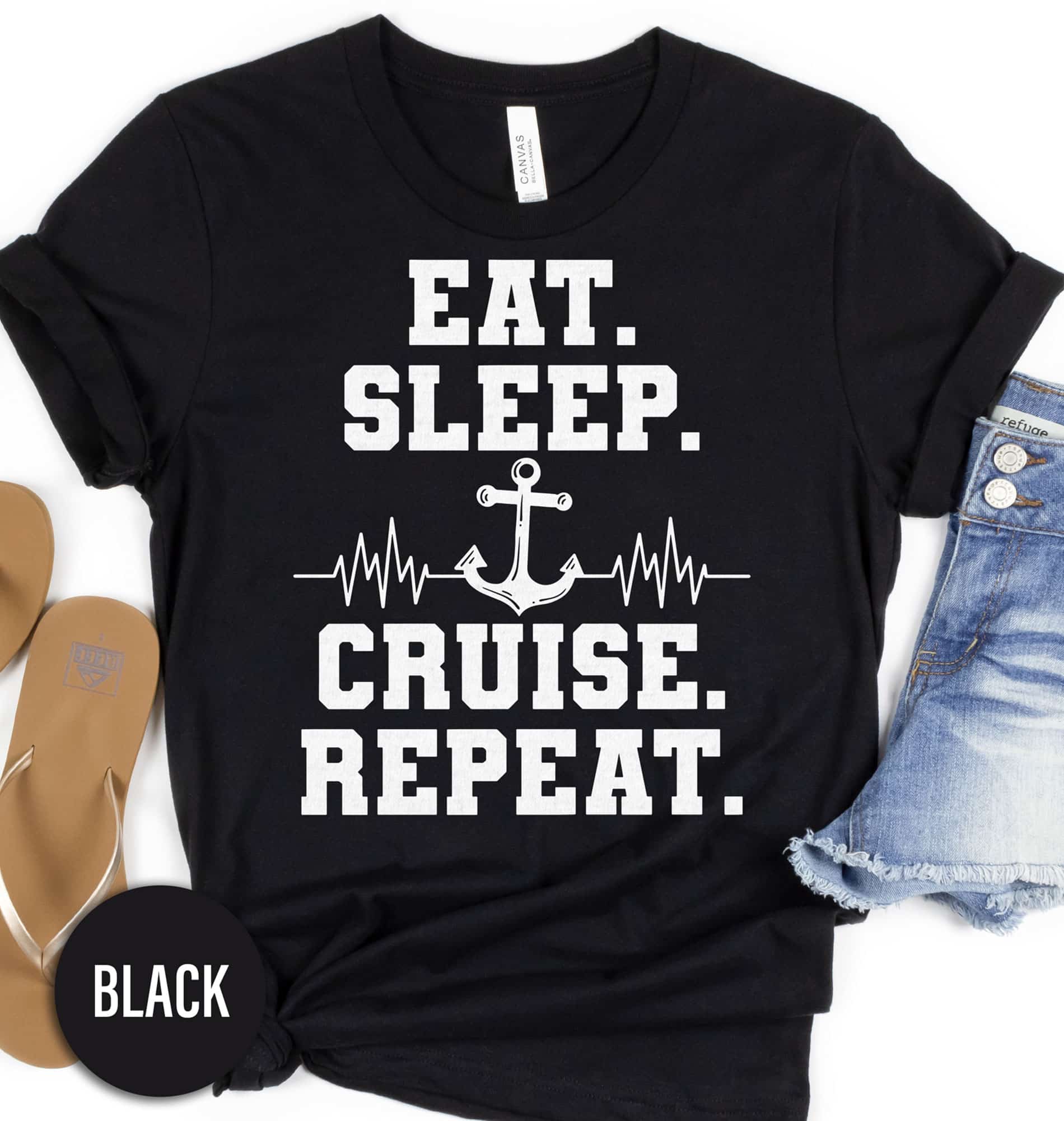 Eat Sleep Cruise Repeat Tee Cruise Vacation Shirts Shop the Best Eat Sleep Cruise Repeat Tee