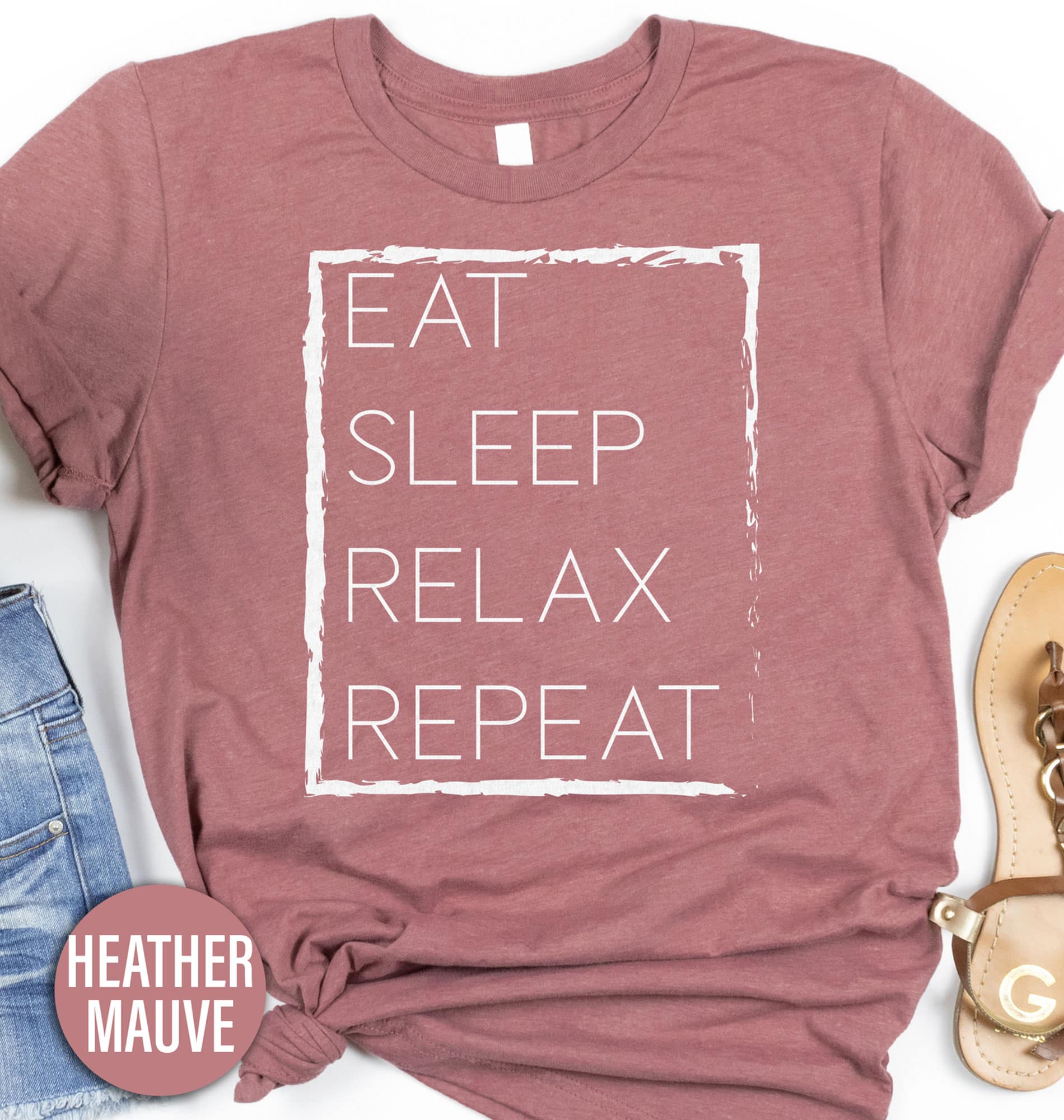 Eat Sleep Relax Repeat Tee Vacation Shirts Shop the Best Eat Sleep Relax Repeat Tee Online - Comfortable and Stylish