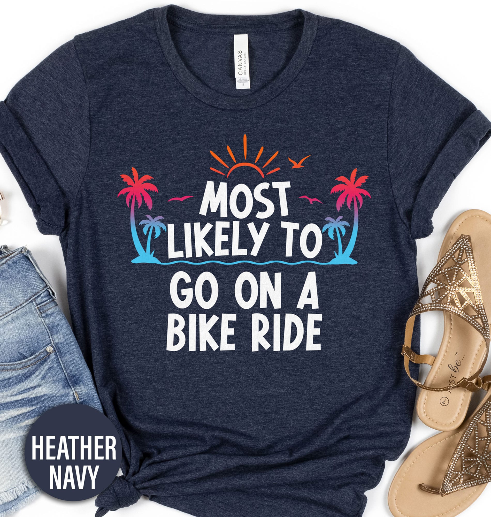 Most Likely To Go On A Bike Ride Vacation Tshirt Get ready for your next biking adventure with our Bike Ride Vacation T-shirt