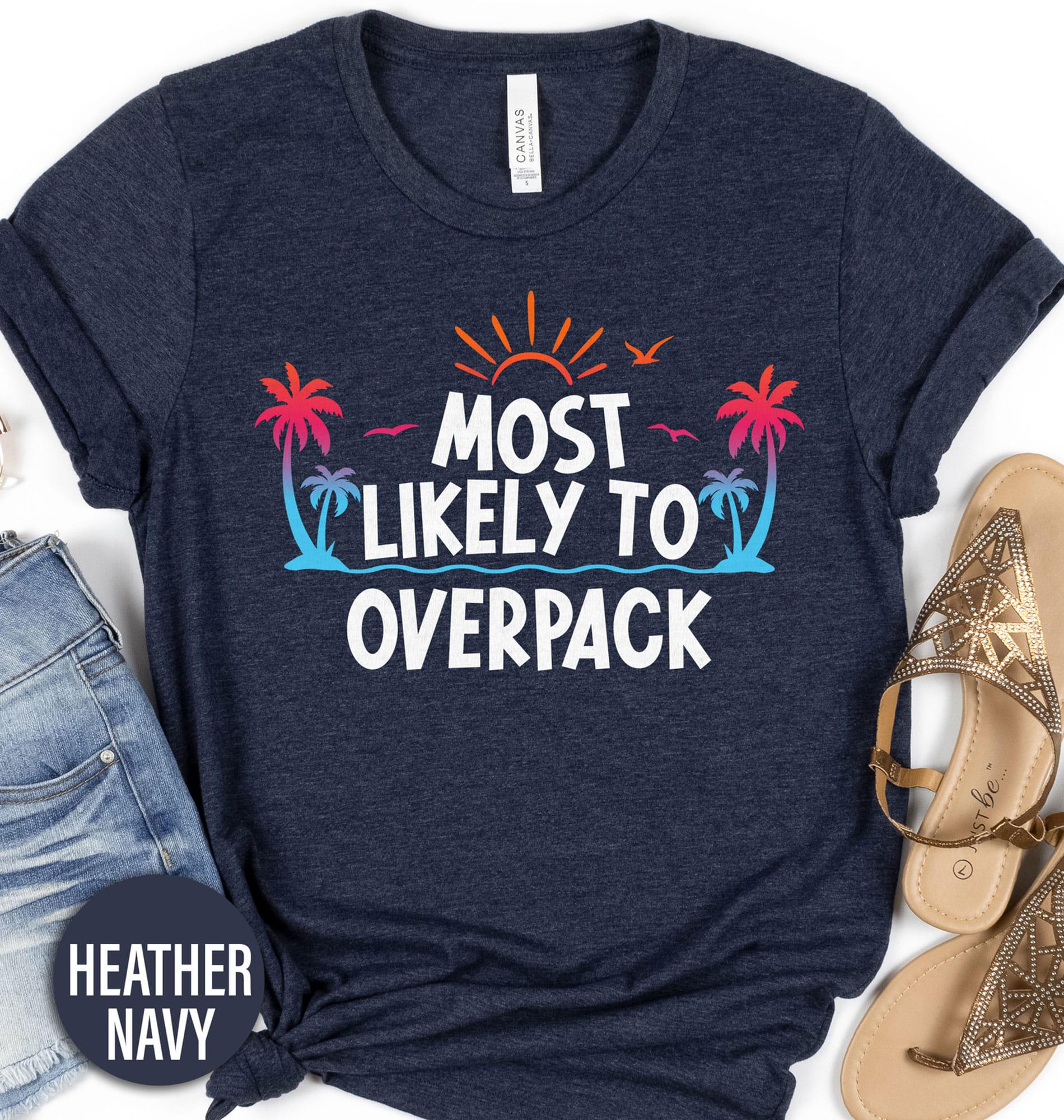 Most Likely To Overpack Vacation Tshirt Introducing the Most Likely To Overpack Vacation Tshirt - the perfect addition to your travel wardrobe