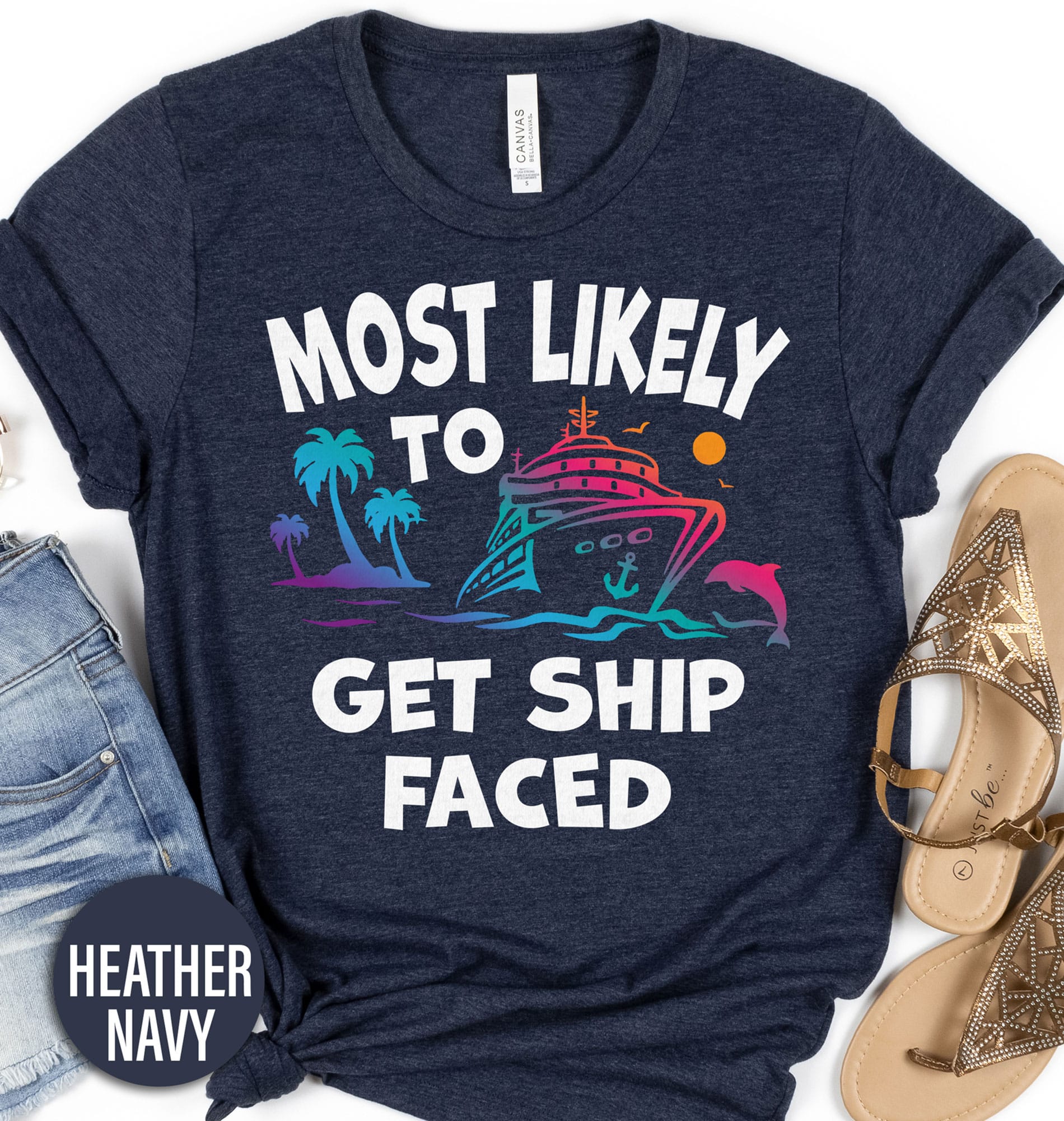 Most Likely To Get Ship Faced Cruise Vacation Tshirt Get ready for your next cruise vacation with this hilarious Most Likely To Get Ship Faced Cruise Vacation Tshirt. This funny cruise tshirt is perfect for beach or summer outings