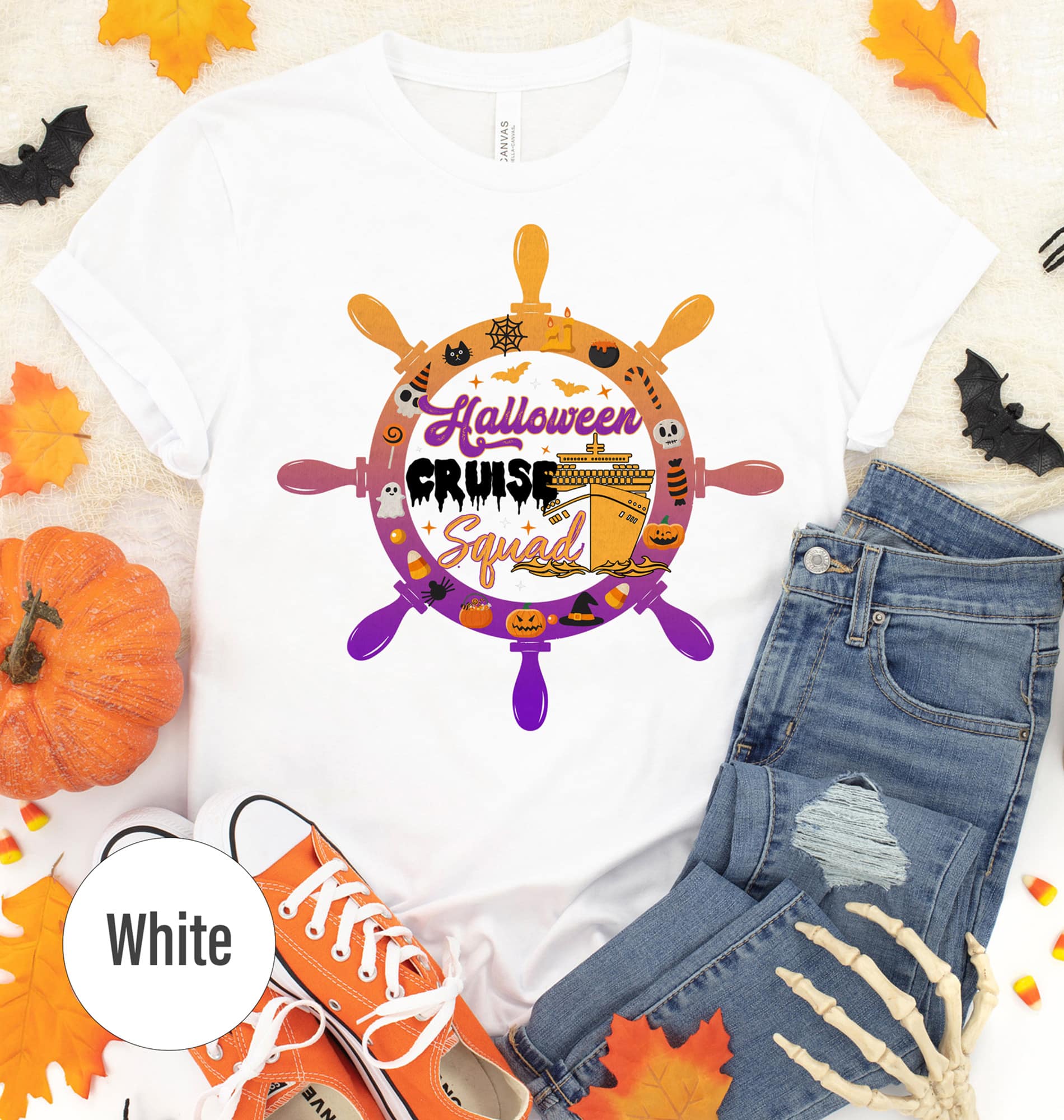 Squad-Ready Halloween Cruise Tee by VacationShirts Join the spooky seas with our Halloween Cruise Squad Statement Tee. Perfect for group cruise trips