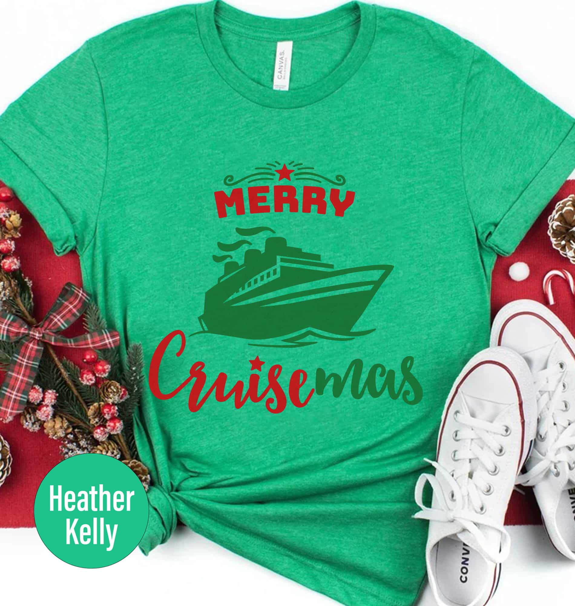 VacationShirts.com's Merry Cruisemas Tee Set sail this festive season with our Merry Cruisemas High-Quality Christmas Cruise T-Shirt. This nautical Christmas shirt is the perfect holiday cruise apparel