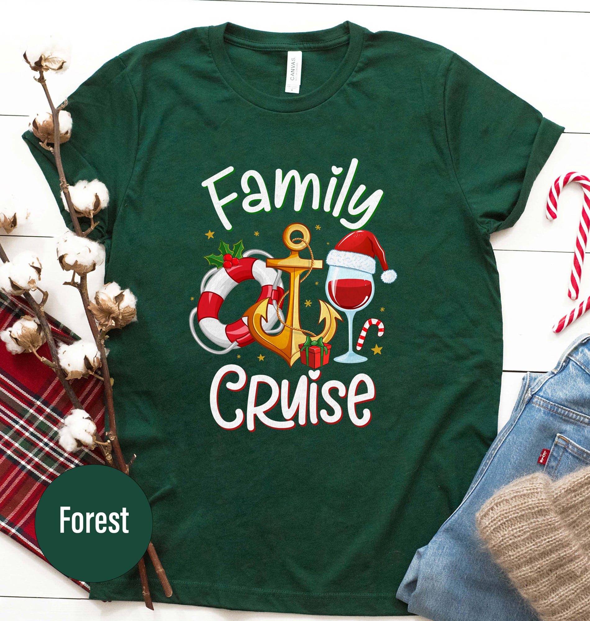 Chic Family Christmas Cruise Tee - VacationShirts Embrace the festive spirit with our Stylish Christmas Cruise T-Shirt. Perfect for family Christmas cruise clothing