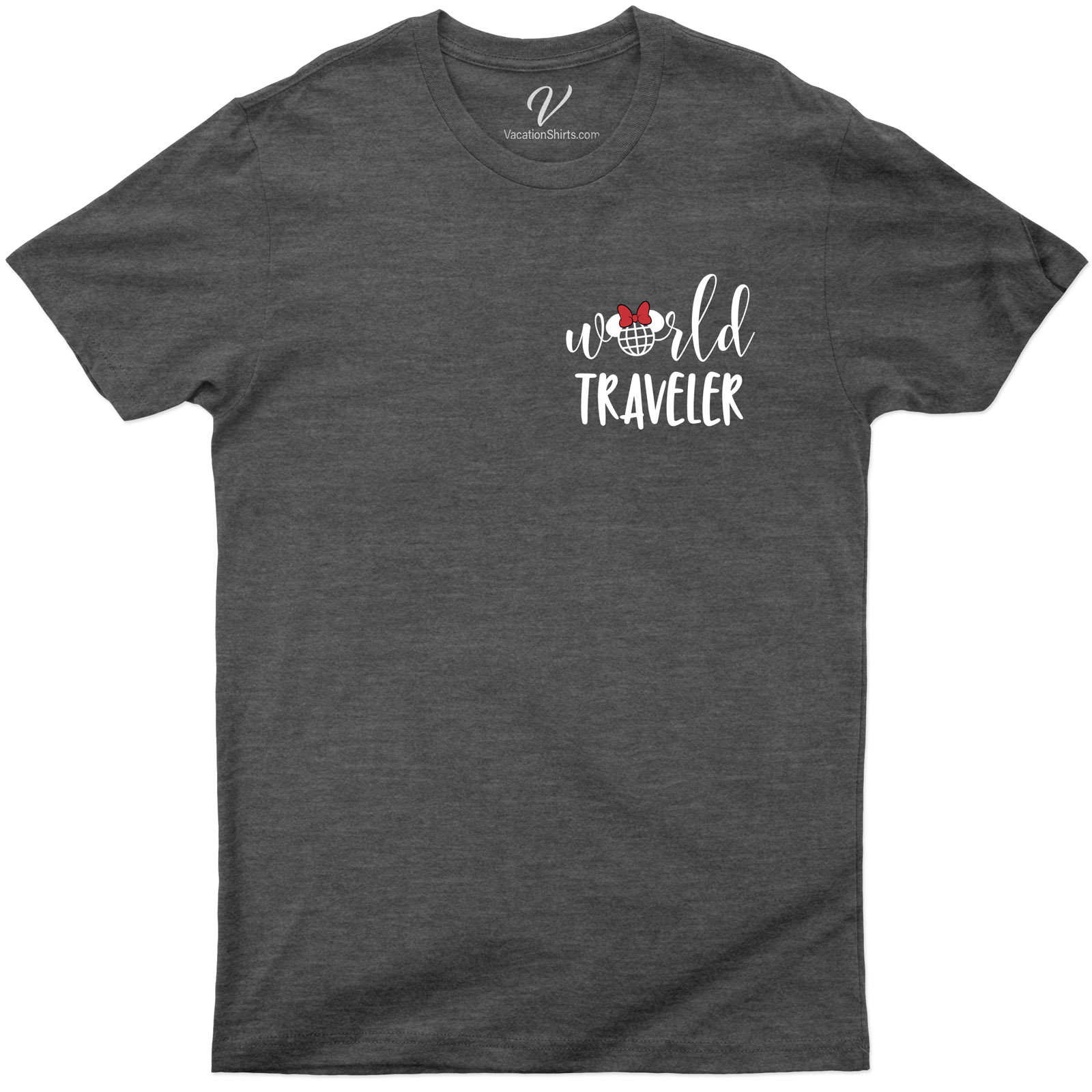 Minnie's World Traveler Shirt Disney Vacation Shirts Discover the globe with Minnie's World Traveler Shirt from VacationShirts.com. Perfect for globetrotters, this travel-themed apparel embodies adventure, featuring iconic landmarks. It's more than a t-shirt; it's a testament to wanderlust, international journeys, and cultural explorations. Embrace your inner explorer with this must-have piece in your vacation wardrobe.