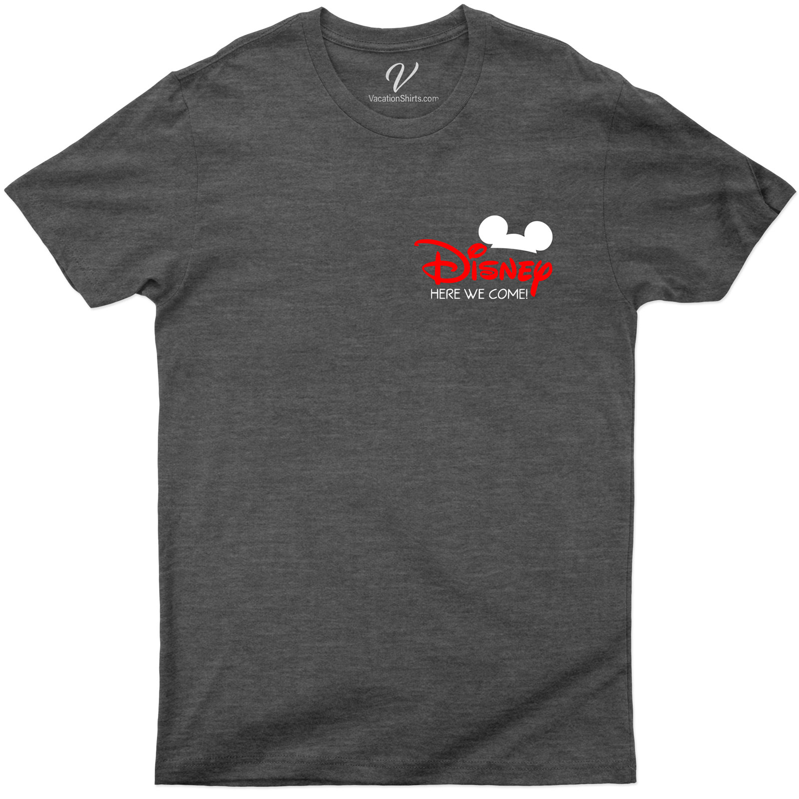 Disney Here We Come Shirt Disney Vacation Shirts Embark on a magical journey with our 'Disney Here We Come' Shirt from VacationShirts.com! Perfect for Disney Family Vacations, these custom, matching tees add a personalized touch to your Disney Trip 2023. Ideal for both Disney World and Disneyland adventures, our Disney Bound Shirts unite groups in style and excitement!