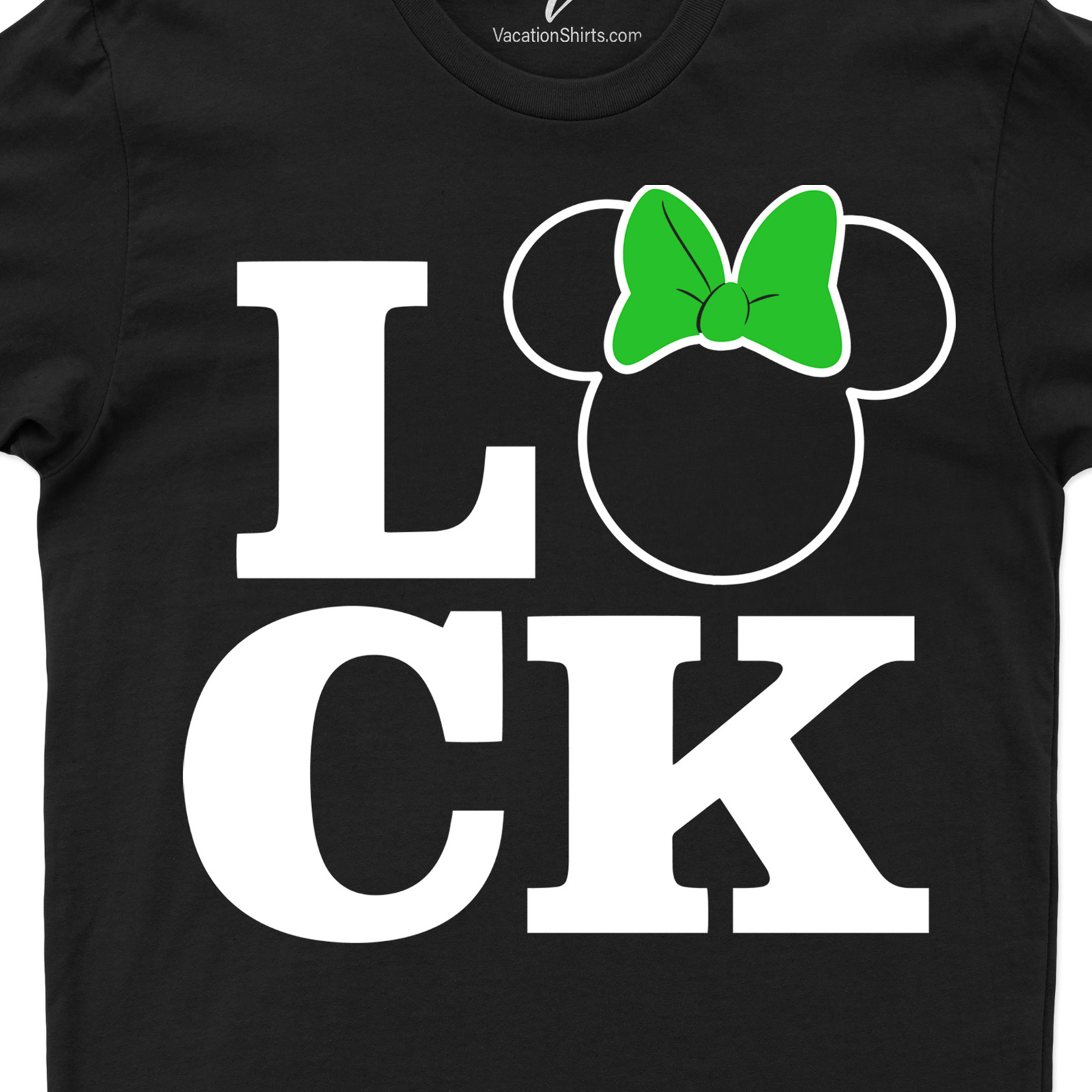 Disney Minnie Luck Shirt Disney Vacation Shirts Celebrate St. Patrick's Day in magical style with our Disney Minnie Luck Shirt! Featuring Minnie Mouse adorned in festive green, this lucky charm shirt is perfect for Disney family matching. Embrace the holiday spirit with this Minnie clover design, ideal for theme park adventures or as joyful Disney holiday wear.