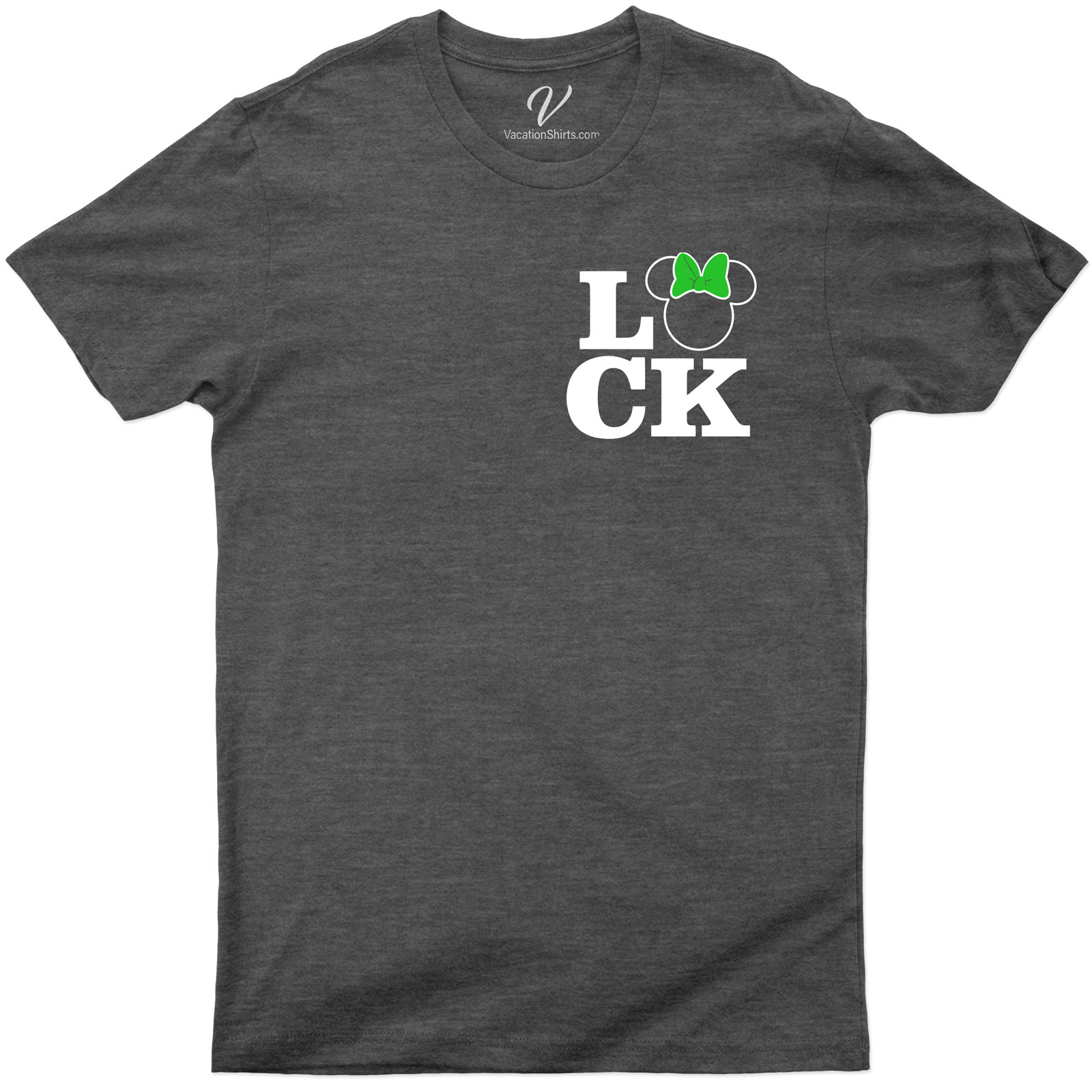 Disney Minnie Luck Shirt Disney Vacation Shirts Celebrate St. Patrick's Day in magical style with our Disney Minnie Luck Shirt! Featuring Minnie Mouse adorned in festive green, this lucky charm shirt is perfect for Disney family matching. Embrace the holiday spirit with this Minnie clover design, ideal for theme park adventures or as joyful Disney holiday wear.