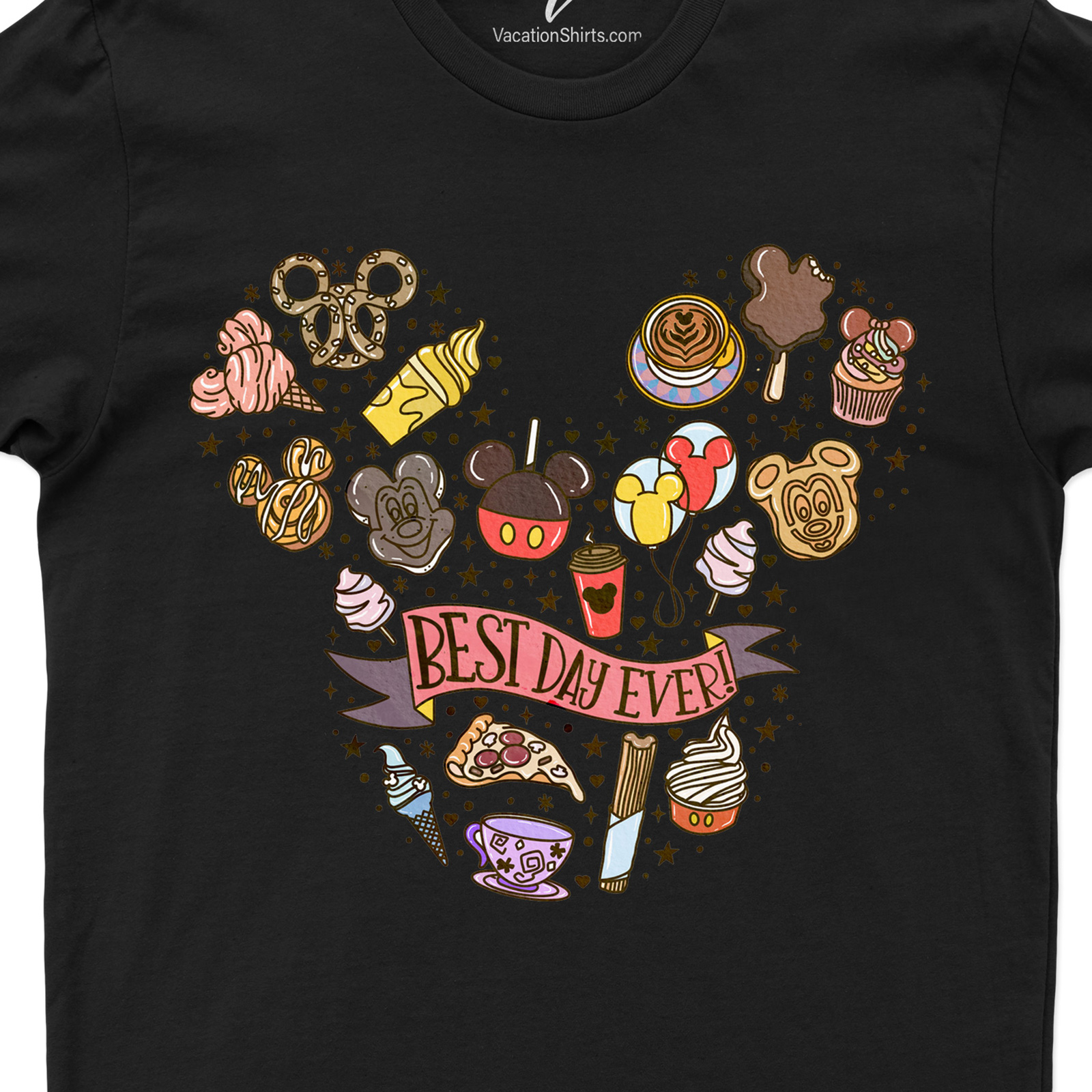 Best Day Ever Treats Shirt Disney Vacation Shirts Experience magic with our Best Day Ever Treats Shirt, perfect for Disney enthusiasts! This adorable Disney Food Clothing, featuring iconic Theme Park Snacks, is a must-have for your Disneyland or Disneyworld trip. Ideal for family matching, this Cute Disney Treats T-Shirt is the ultimate Disney Lover Gift Idea. Make every vacation memorable!