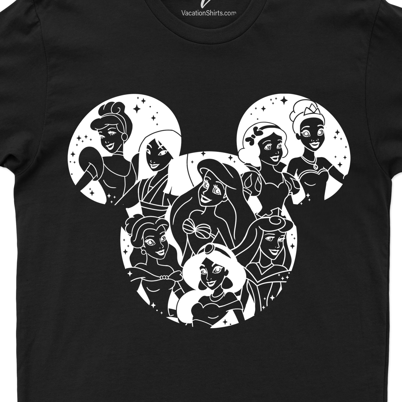 Disney Princess Shirt Disney Vacation Shirts Discover enchantment with our Disney Princess Shirt collection from VacationShirts.com! Featuring beloved icons like Belle, Cinderella, Ariel, and more, these tees are perfect for fans of all ages. Crafted for both kids and women, each piece blends comfort with the magic of Snow White, Jasmine, and Rapunzel. Embrace your inner princess today!