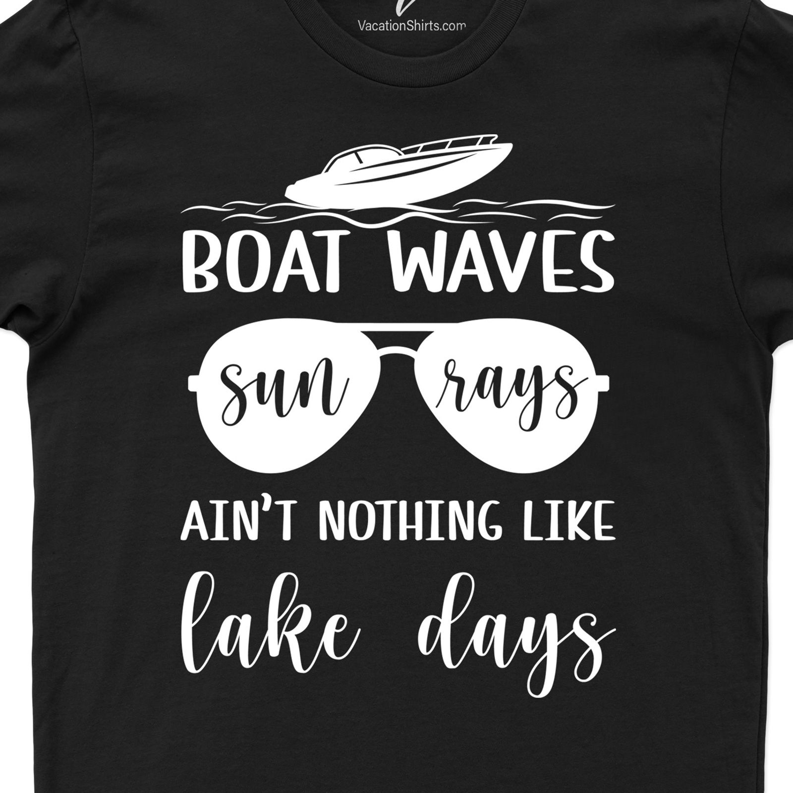 Sun Rays & Boat Waves Vacation Tee Cruise Vacation Shirts Experience the thrill of summer with our Sun Rays & Boat Waves Vacation Tee! This nautical T-shirt design, part of our sun and sea clothing collection, is the perfect beach vacation apparel. Get lost in ocean wave T-shirts, only with our tropical vacation tees!