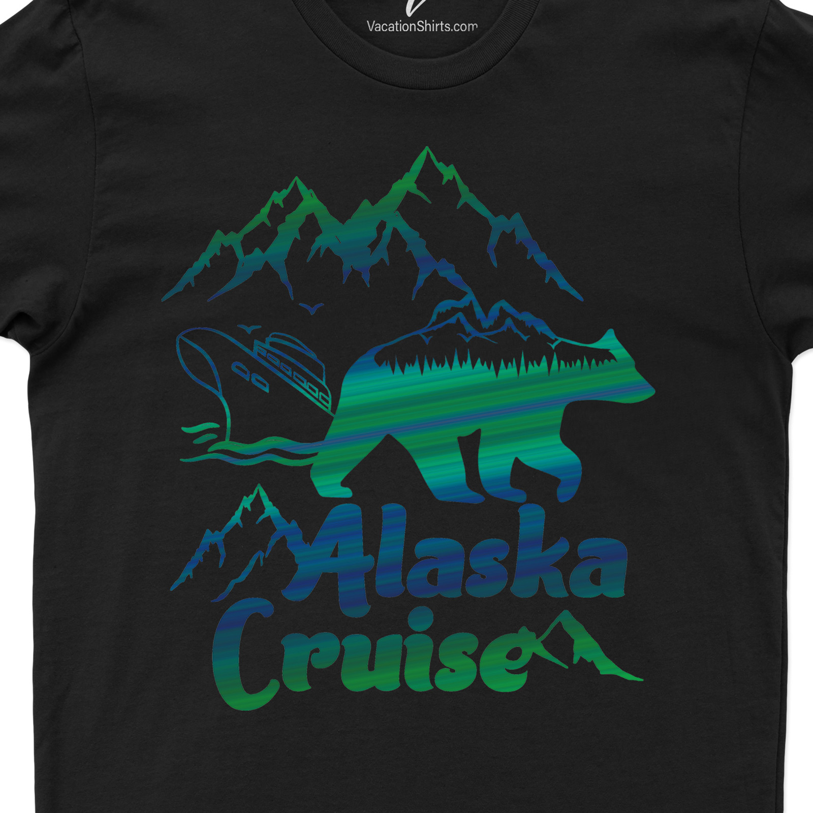 Alaska Cruise Mountains Vacation Tee Alaska Vacation Shirts Explore the Majestic Mountains of Alaska on a Cruise Vacation |Shop Our Alaska Cruise Mountains Tee Now
