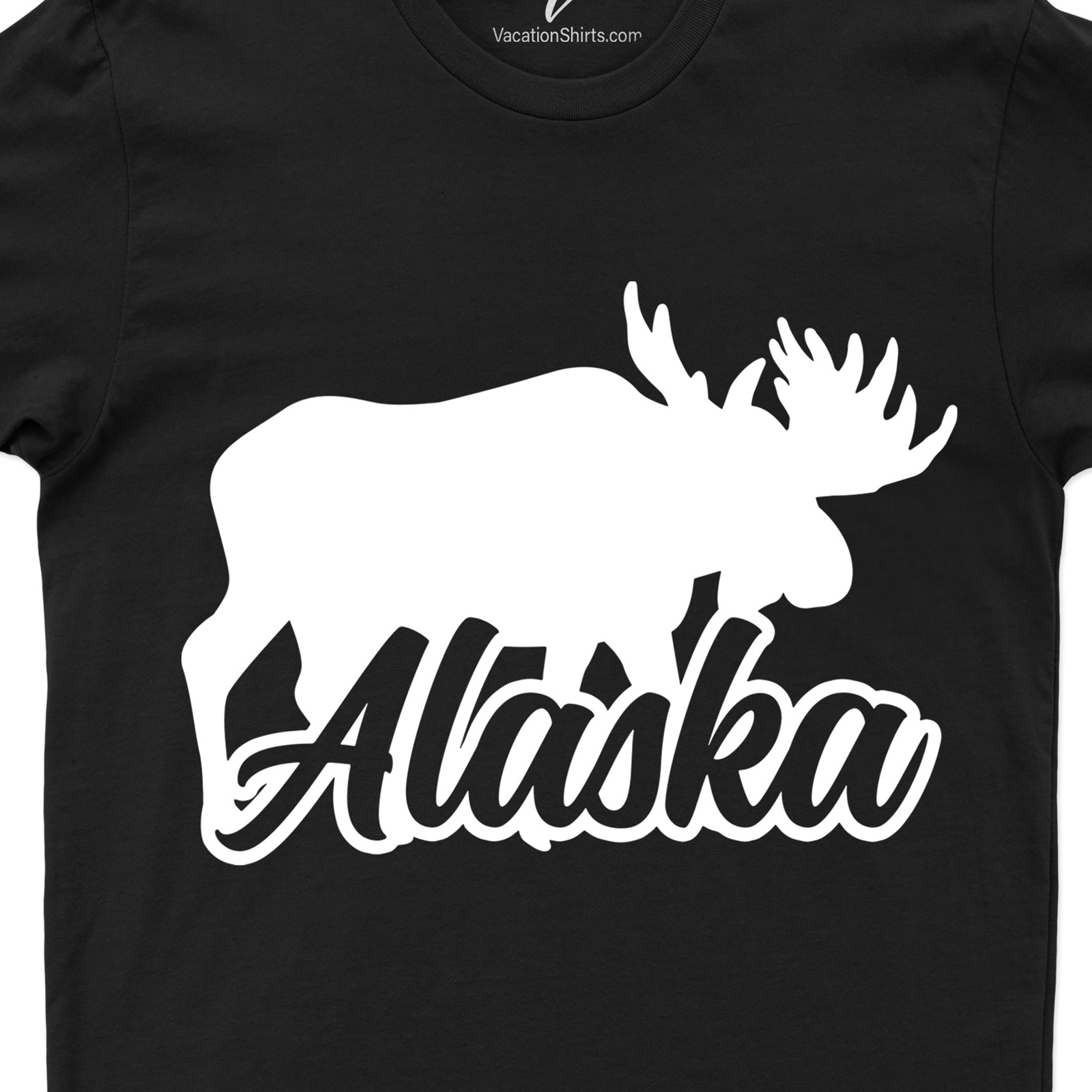Alaska Moose Calligraphy Font Tee Alaska Vacation Shirts Shop the Best Alaska Moose Calligraphy Font Tee |Unique and Stylish Designs