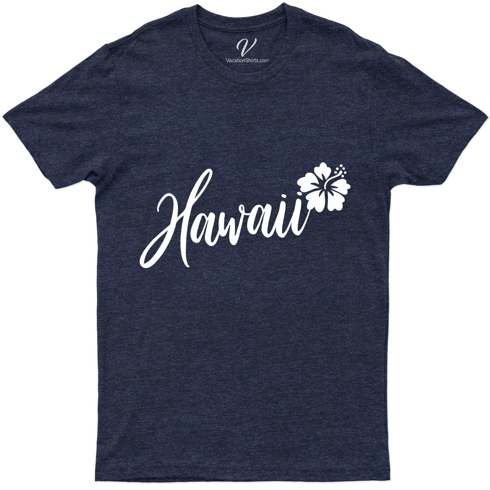 Hawaii Hibiscus Calligraphy Tee | Tropical Flower T-Shirt