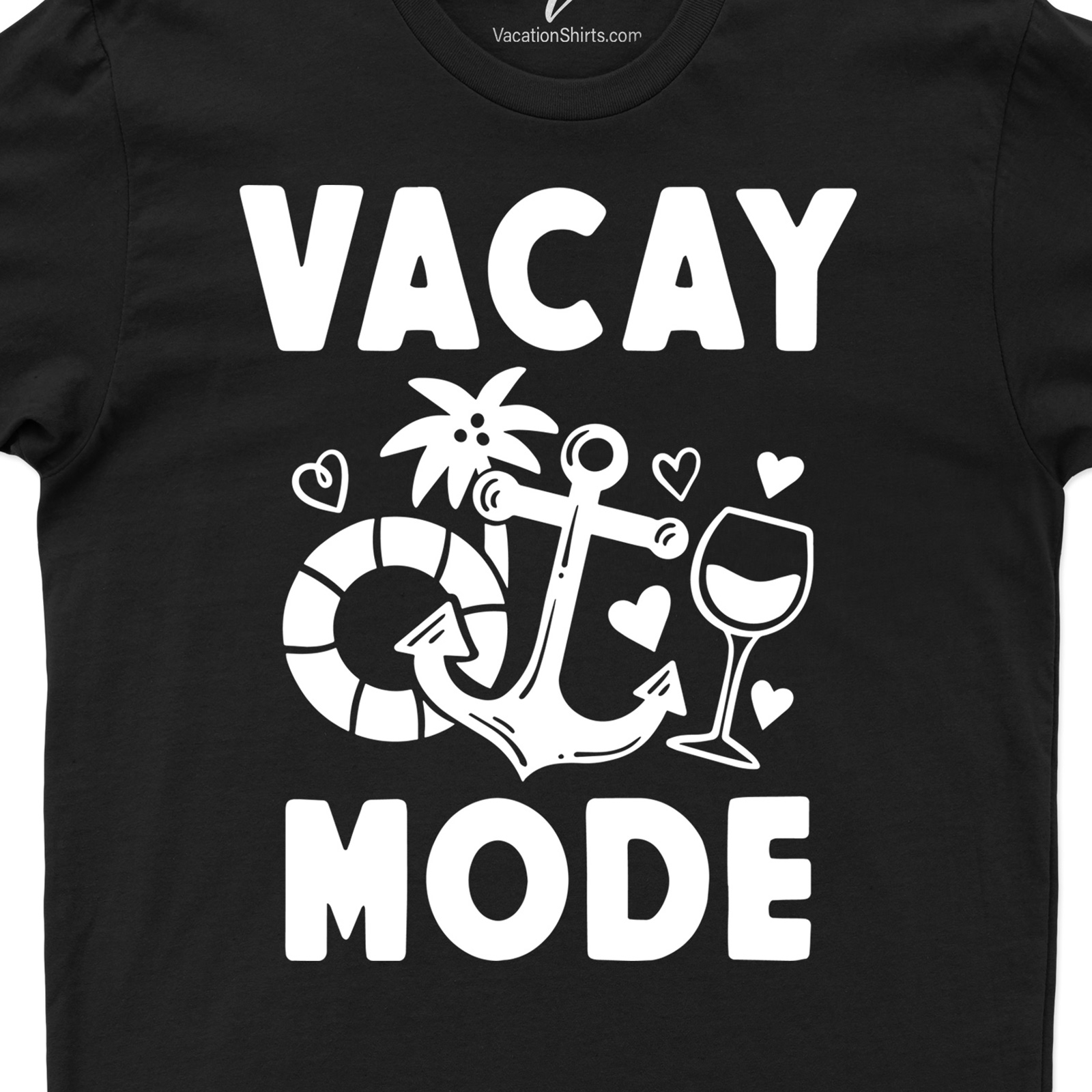 Vacay Mode Wine Lovers' Cruise Tee Cruise Vacation Shirts Get into the vacation spirit with our Vacay Mode Wine Lovers' Cruise Tee! Ideal for wine enthusiasts, this wine-themed vacation tee is your perfect wine cruise apparel. Enjoy your wine tasting cruise in style with this unique wine lovers travel t-shirt!