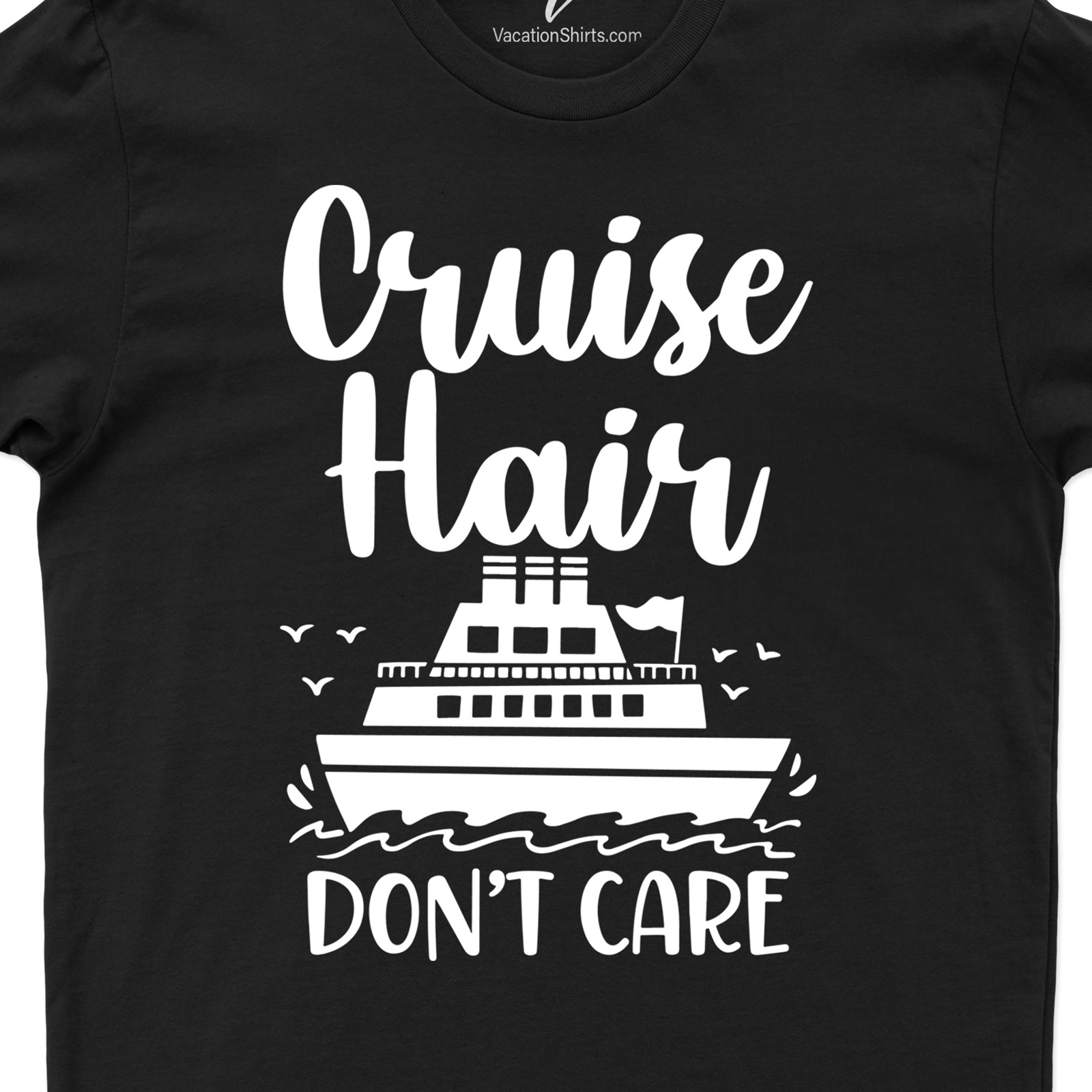 Cruise Hair Dont Care Boat Tee Vacation Shirts Cruise in Style with Our Hair Don't Care Boat Tee - Shop Now!