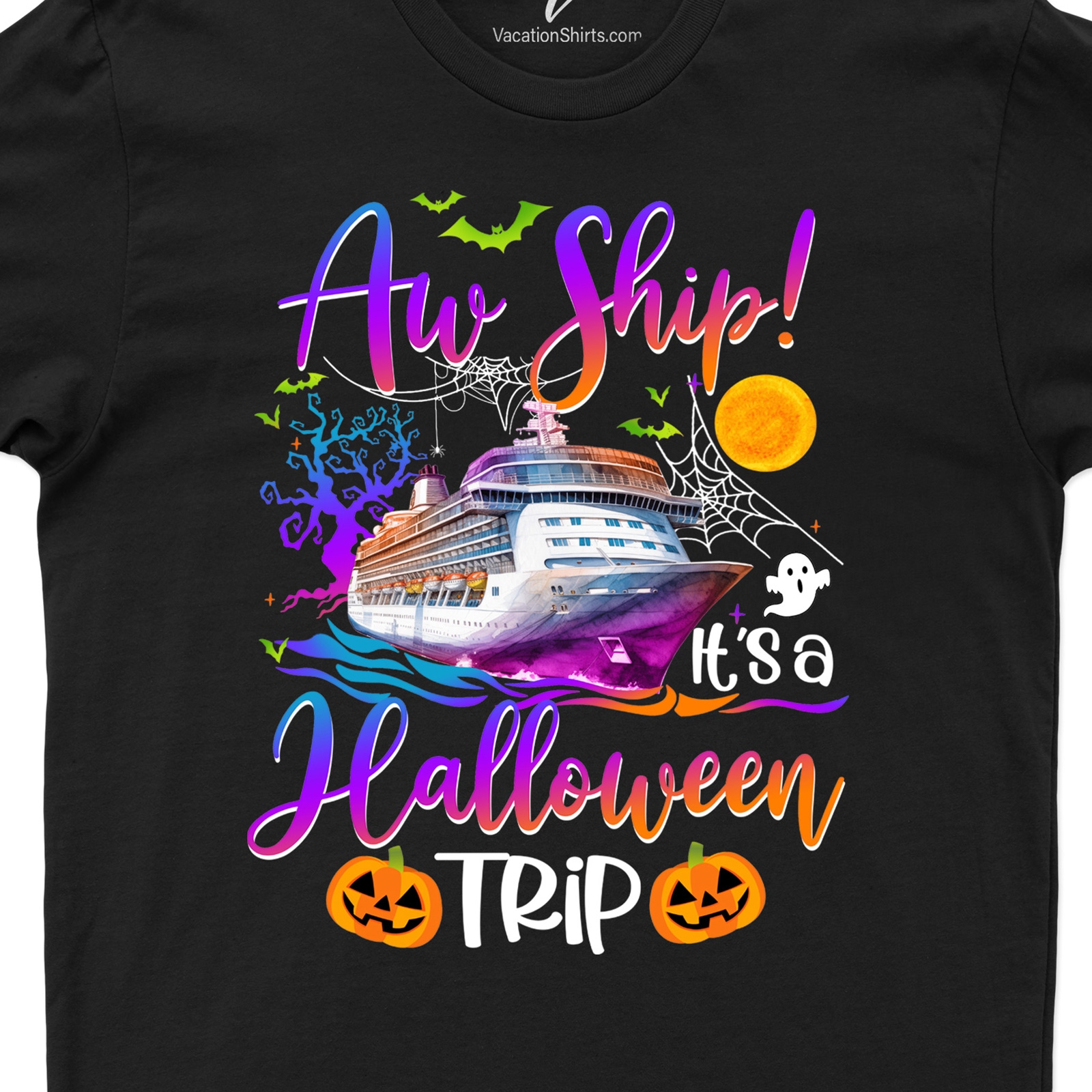 Aw Ship! Exclusive Halloween Cruise Tee by VacationShirts Halloween Cruise Shirts Get spooky in style with the Aw Ship! Exclusive Halloween Cruise Tee by VacationShirts. This unique Halloween Vacation Clothing piece combines holiday cruise wear with a festive twist. Ideal as your exclusive Halloween tee, it's a must-have for your cruise vacation apparel collection.