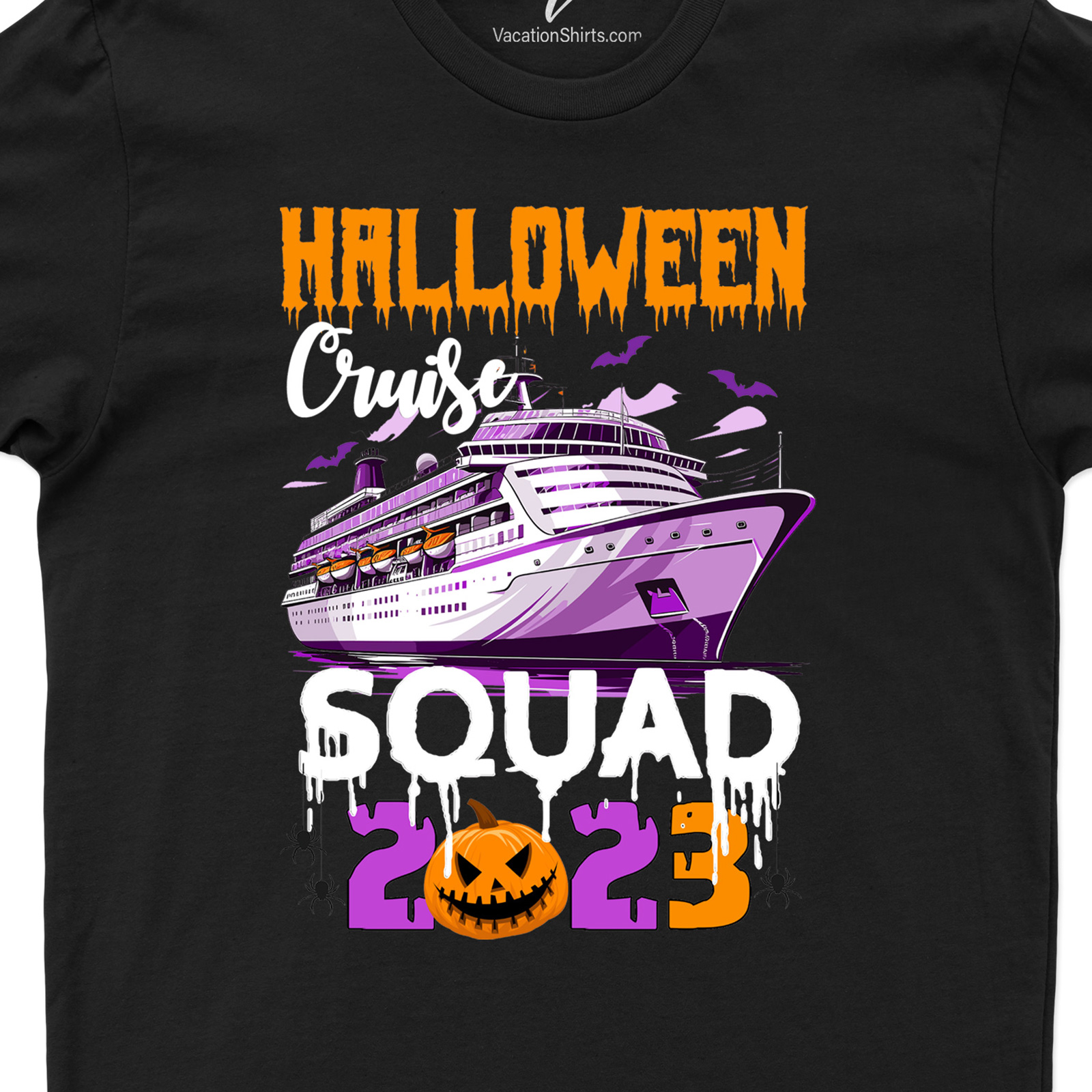 Funky Purple Halloween Cruise Squad Tee Halloween Cruise Shirts Get onboard with our Funky Purple Halloween Cruise Squad Tee! This Halloween Themed T-Shirt is a must-have for your squad. Stand out in our Funky Halloween T-Shirts, the ultimate Halloween Squad Apparel for your next spooky cruise adventure!