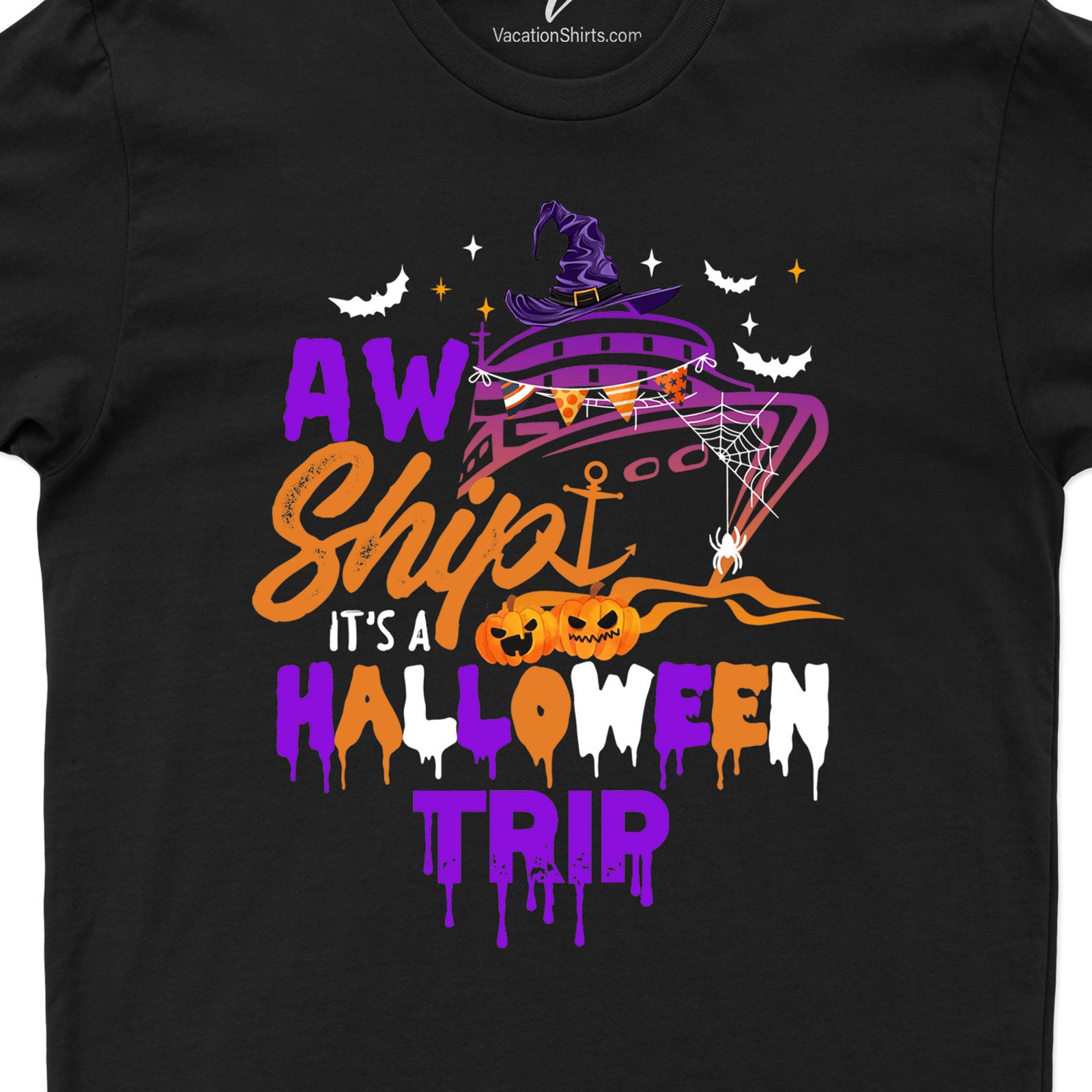 Aw Ship! Exclusive Halloween Cruise Tee - VacationShirts Halloween Cruise Shirts Get aboard the Halloween spirit with our Exclusive 'Aw Ship!' Halloween Cruise Tee. This unique Halloween tee, part of our Vacation Shirts collection, is your ideal cruise vacation apparel. Stand out with our exclusive, Halloween themed shirts this holiday!