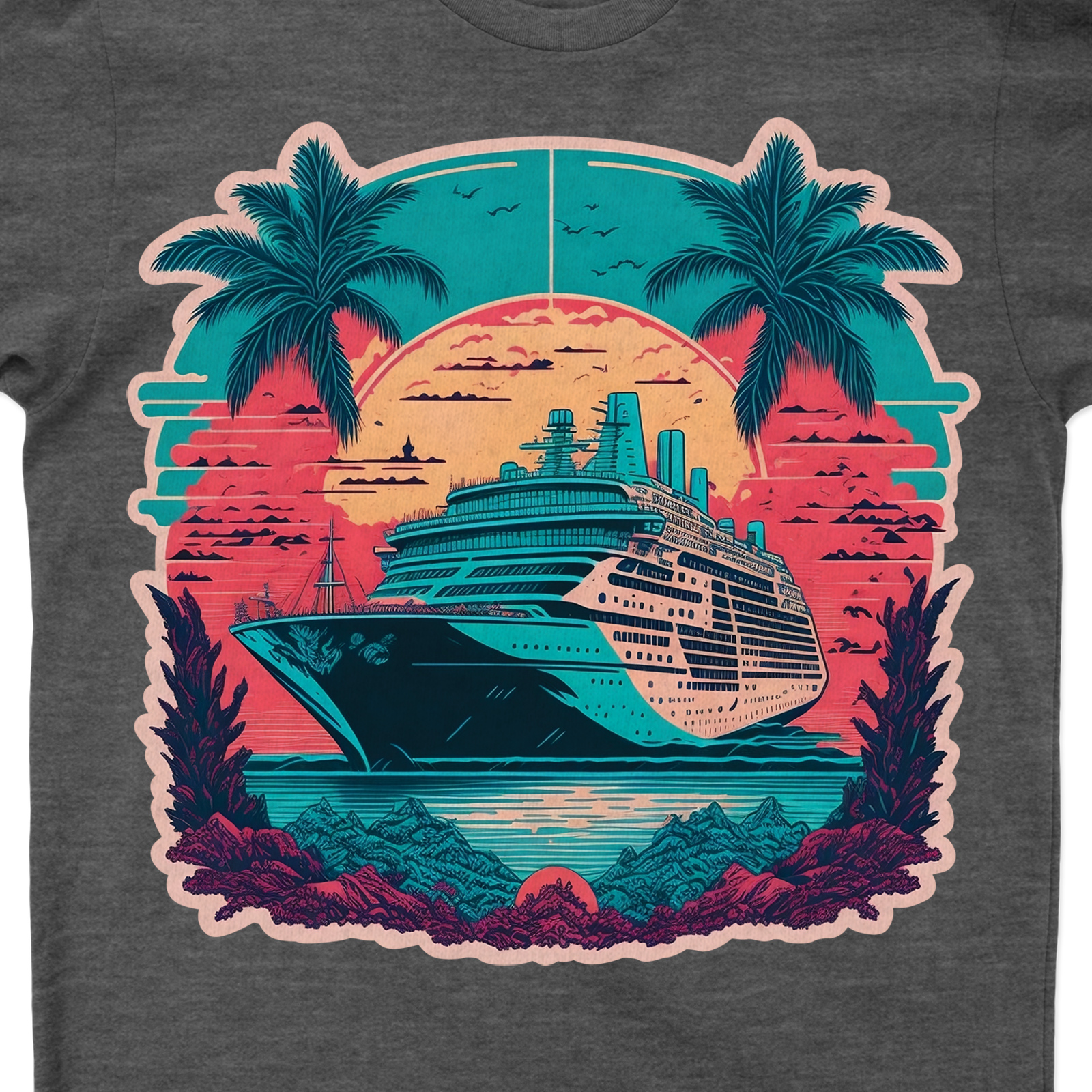 Tropical Cruise Sunset Graphic Tee - VacationShirts.com Exclusive Experience paradise with our VacationShirts.com Exclusive, Tropical Cruise Sunset Graphic Tee. This Summer Cruise Tee combines the allure of a Tropical Sunset with the comfort of Cruise Vacation Apparel. Perfect for Beach Vacations and Tropical Cruise T-Shirt enthusiasts.